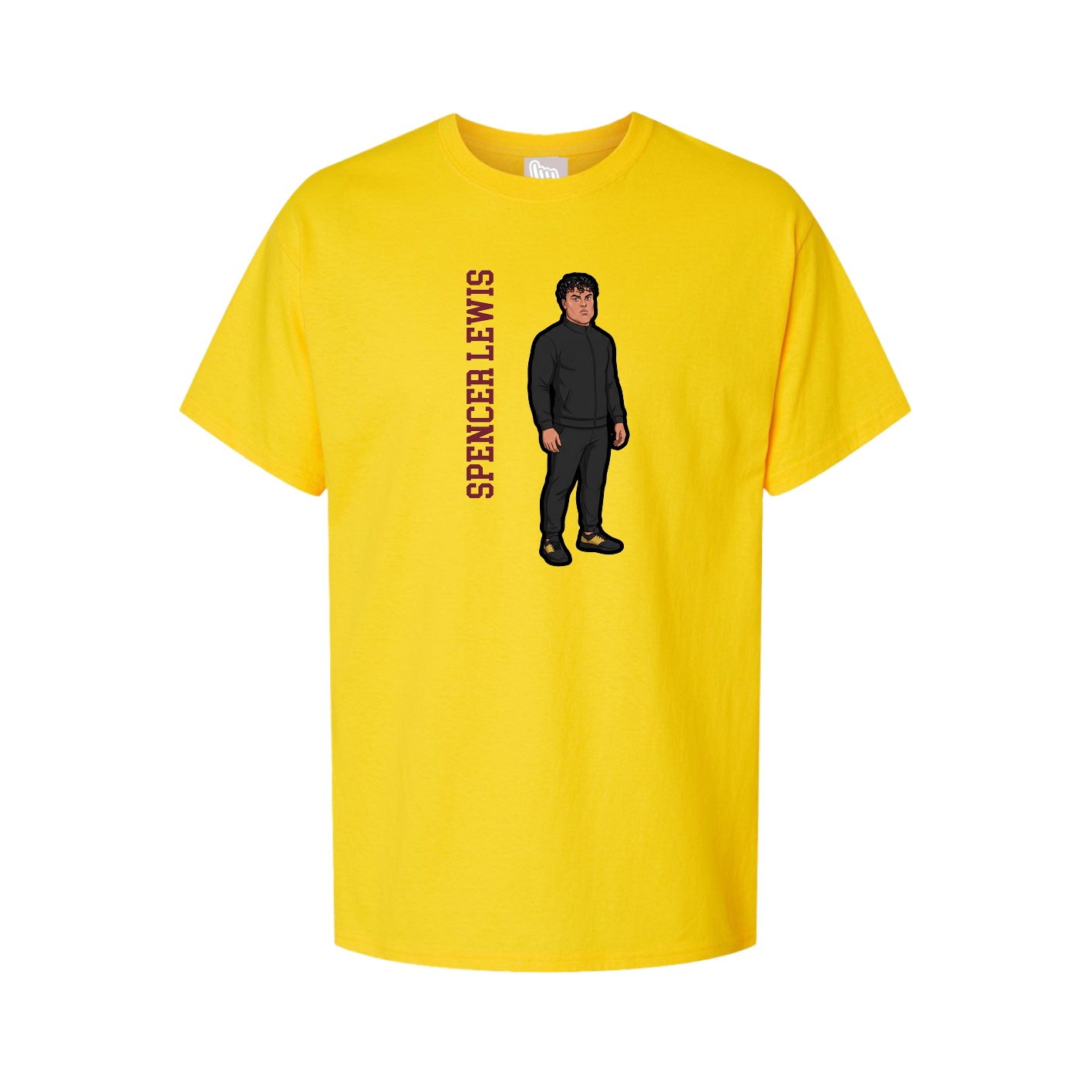 Youth Tee — Name Vertical in Gold