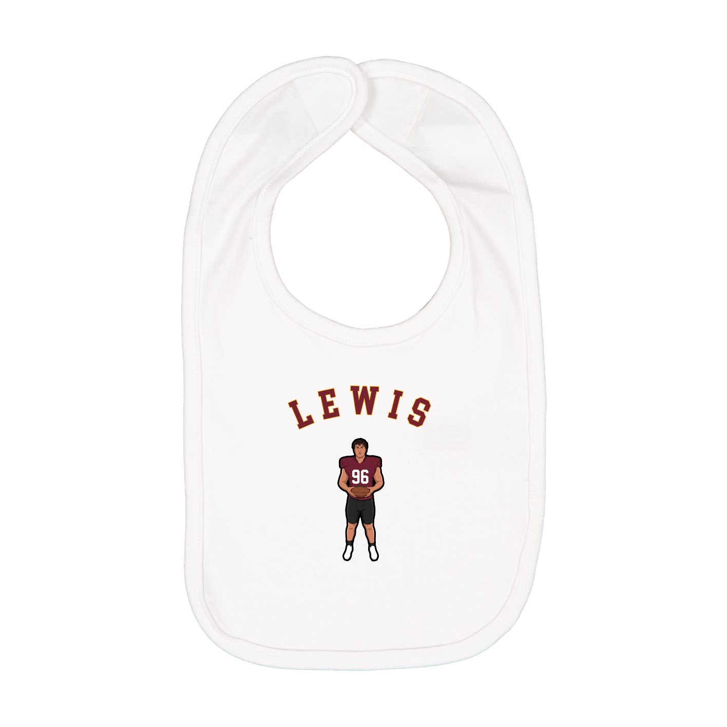 Infant Bib — Shirsey Arch in White