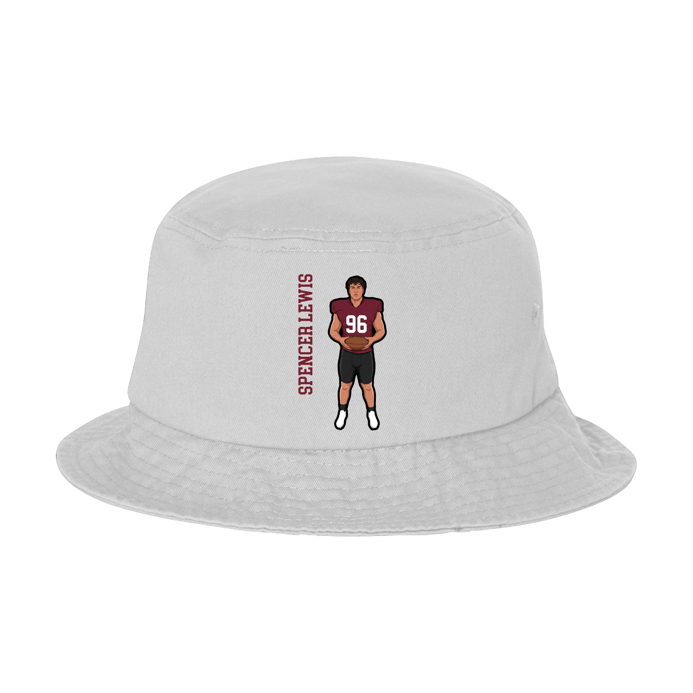 Bucket Cap — Name Vertical in White