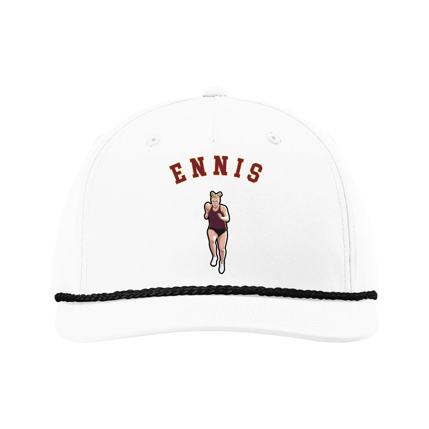 Five-Panel Classic Rope Cap — Shirsey Arch in White