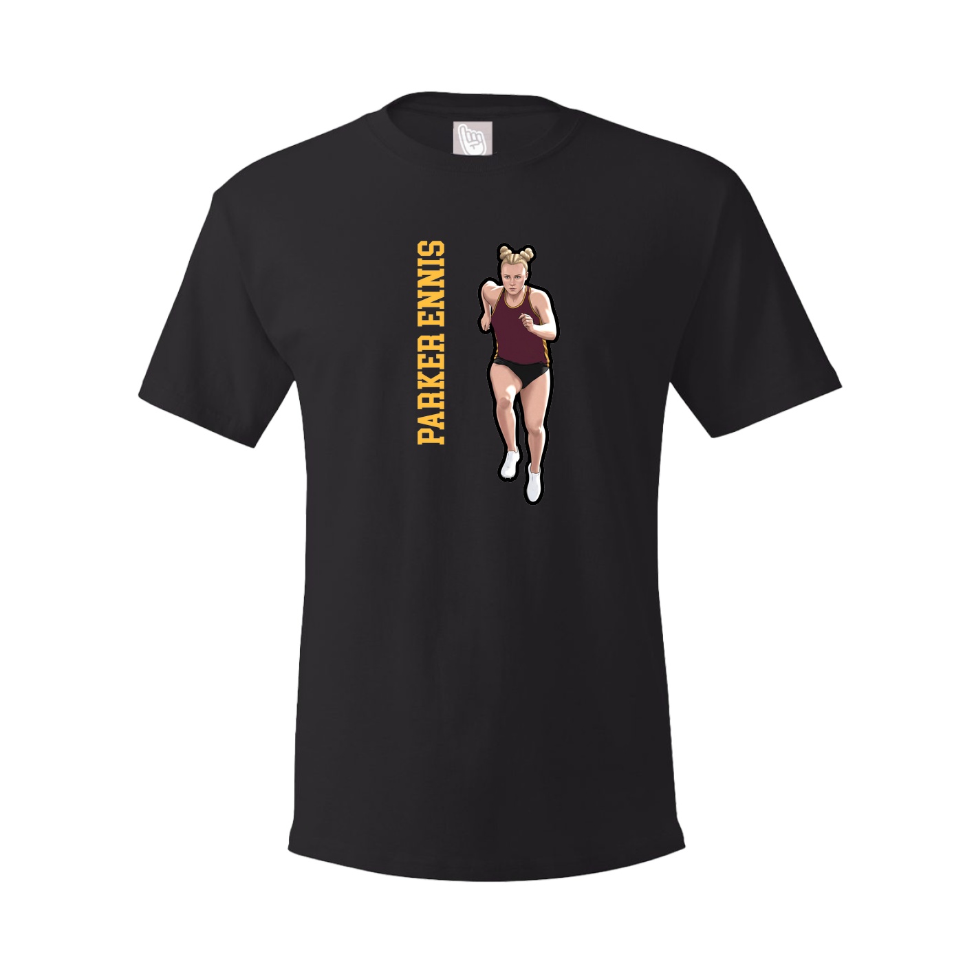 Tee — Name Vertical in Black