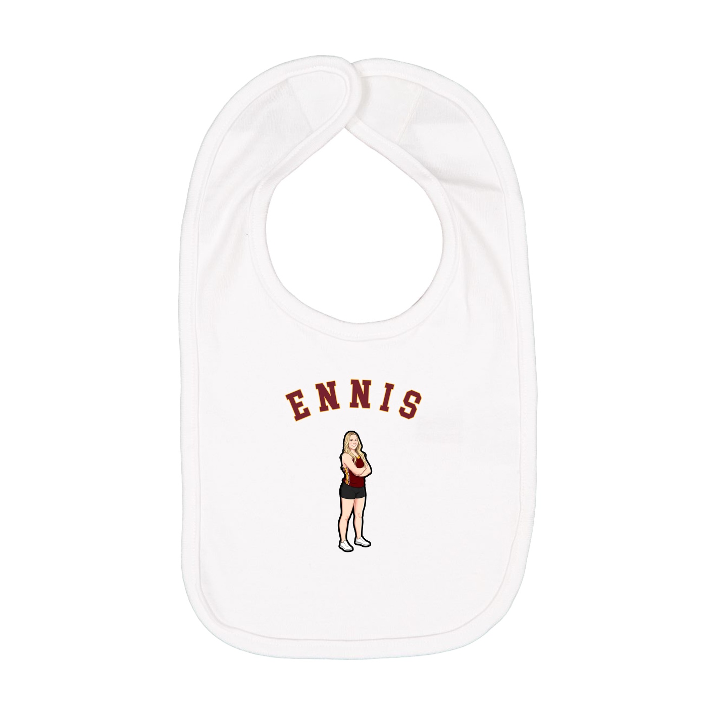 Infant Bib — Shirsey Arch in White