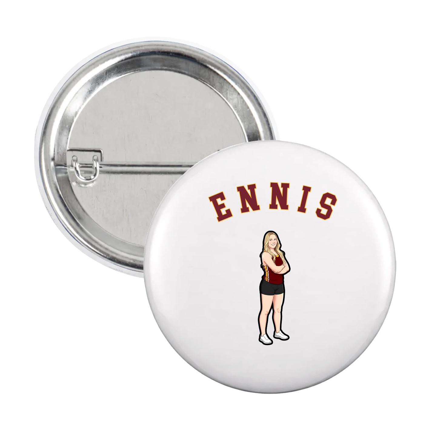 Game Day Button — Shirsey Arch in White
