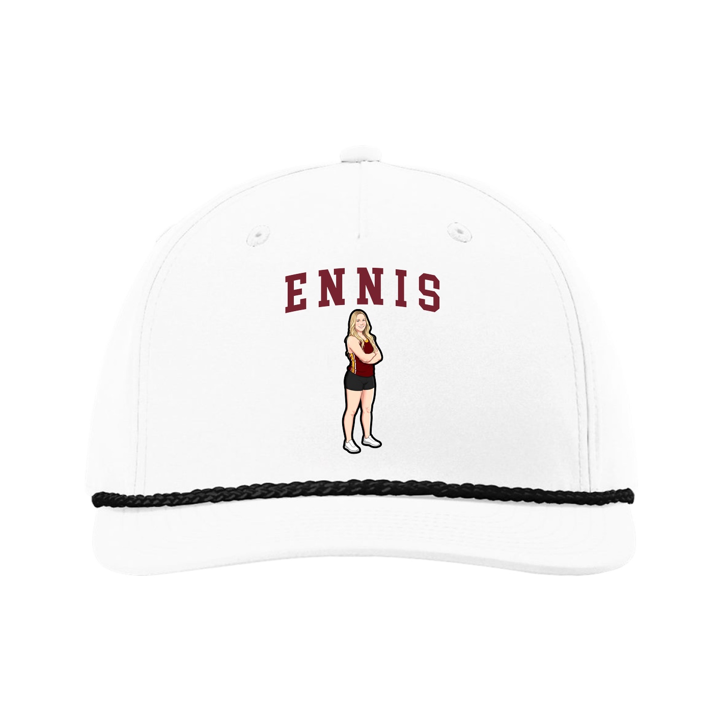 Five-Panel Classic Rope Cap — Shirsey in White