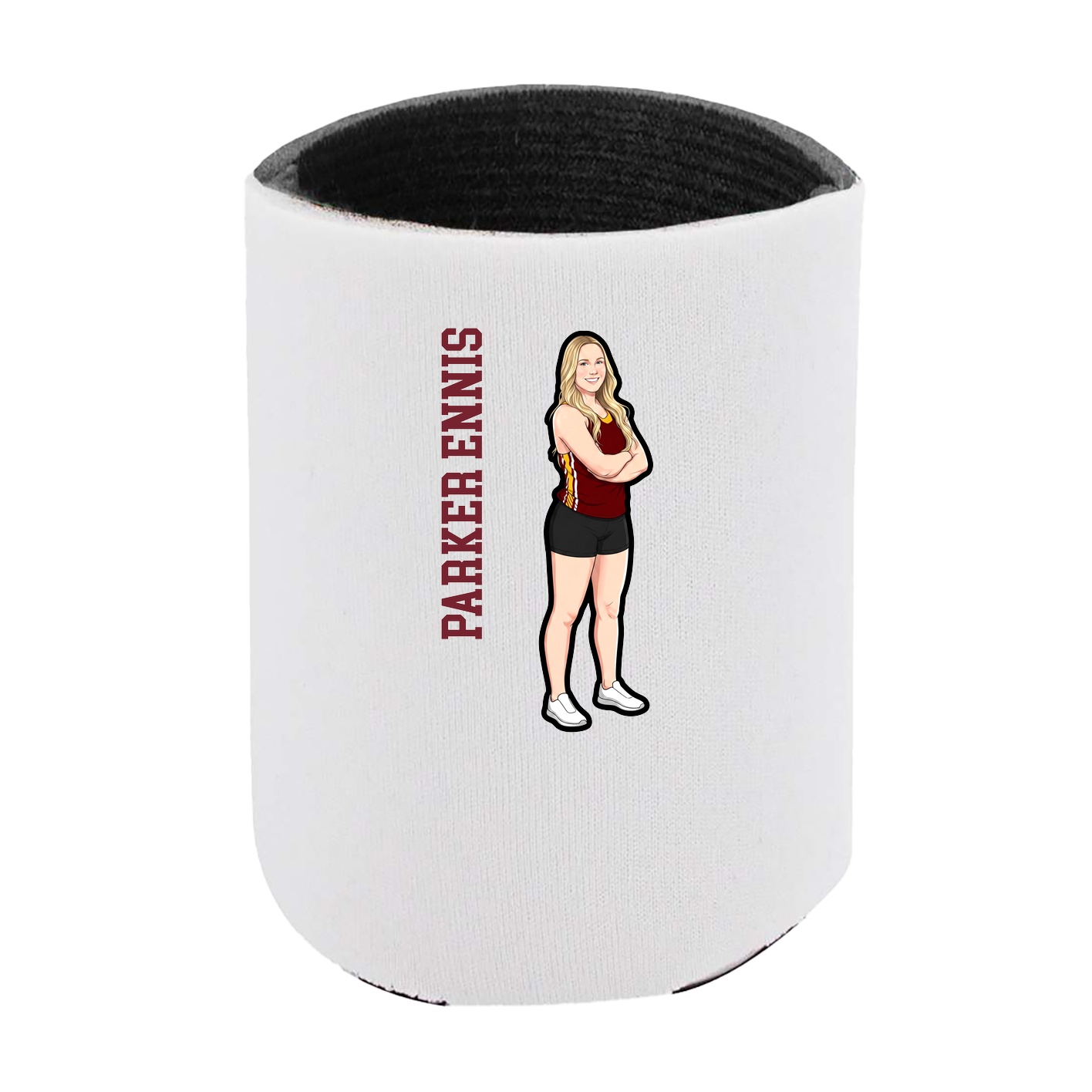Can Holder — Name Vertical in White