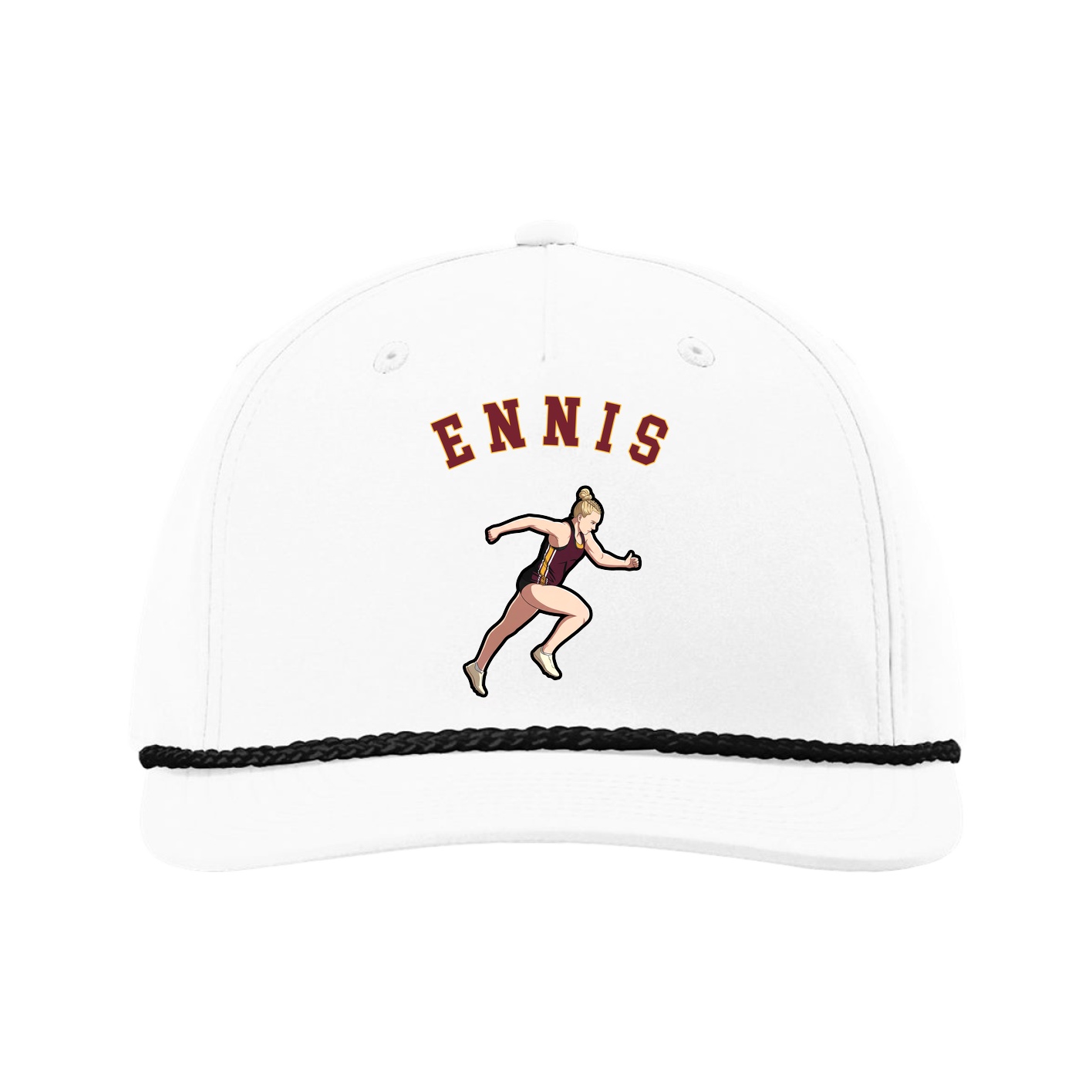 Five-Panel Classic Rope Cap — Shirsey Arch in White