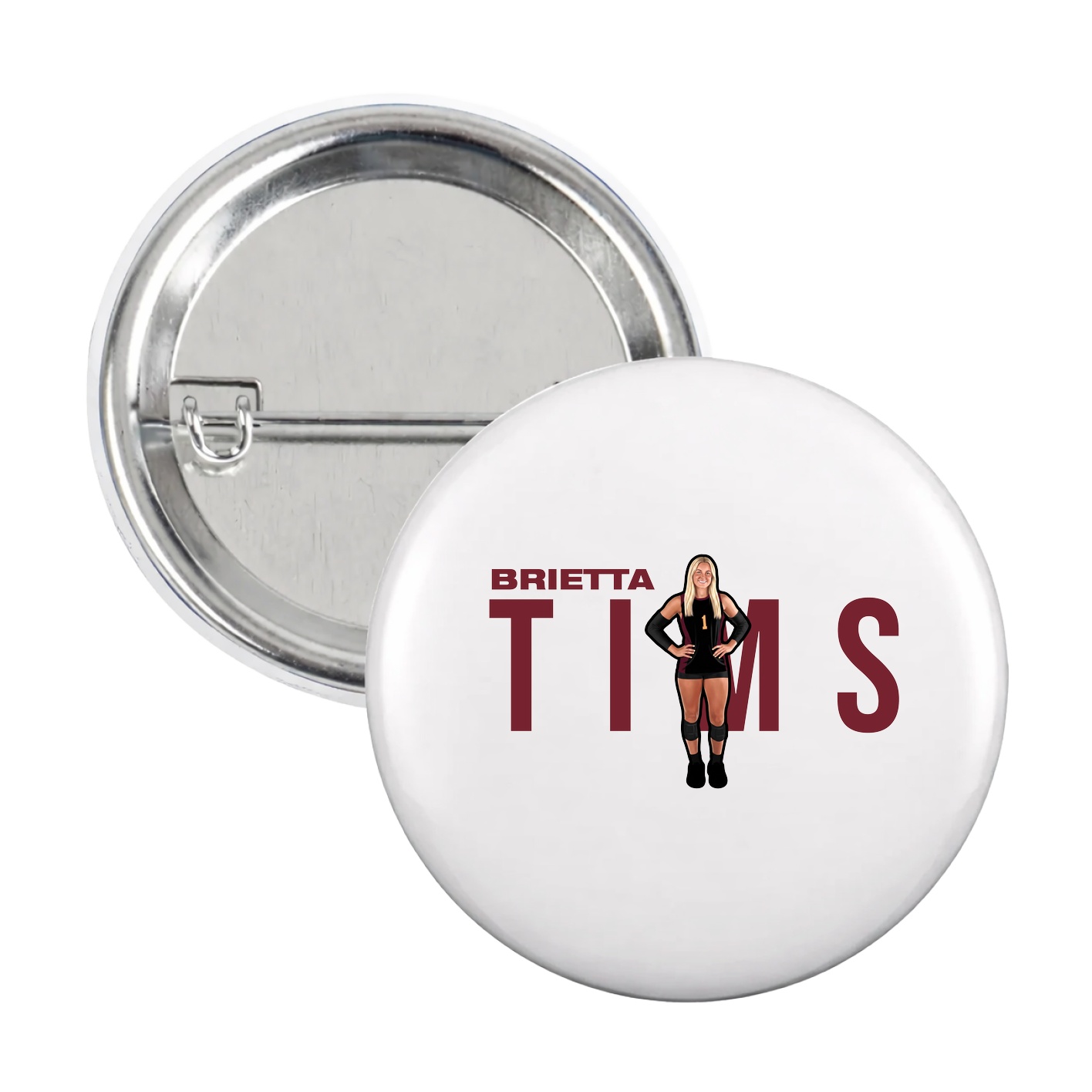 Game Day Button — Player Name in White