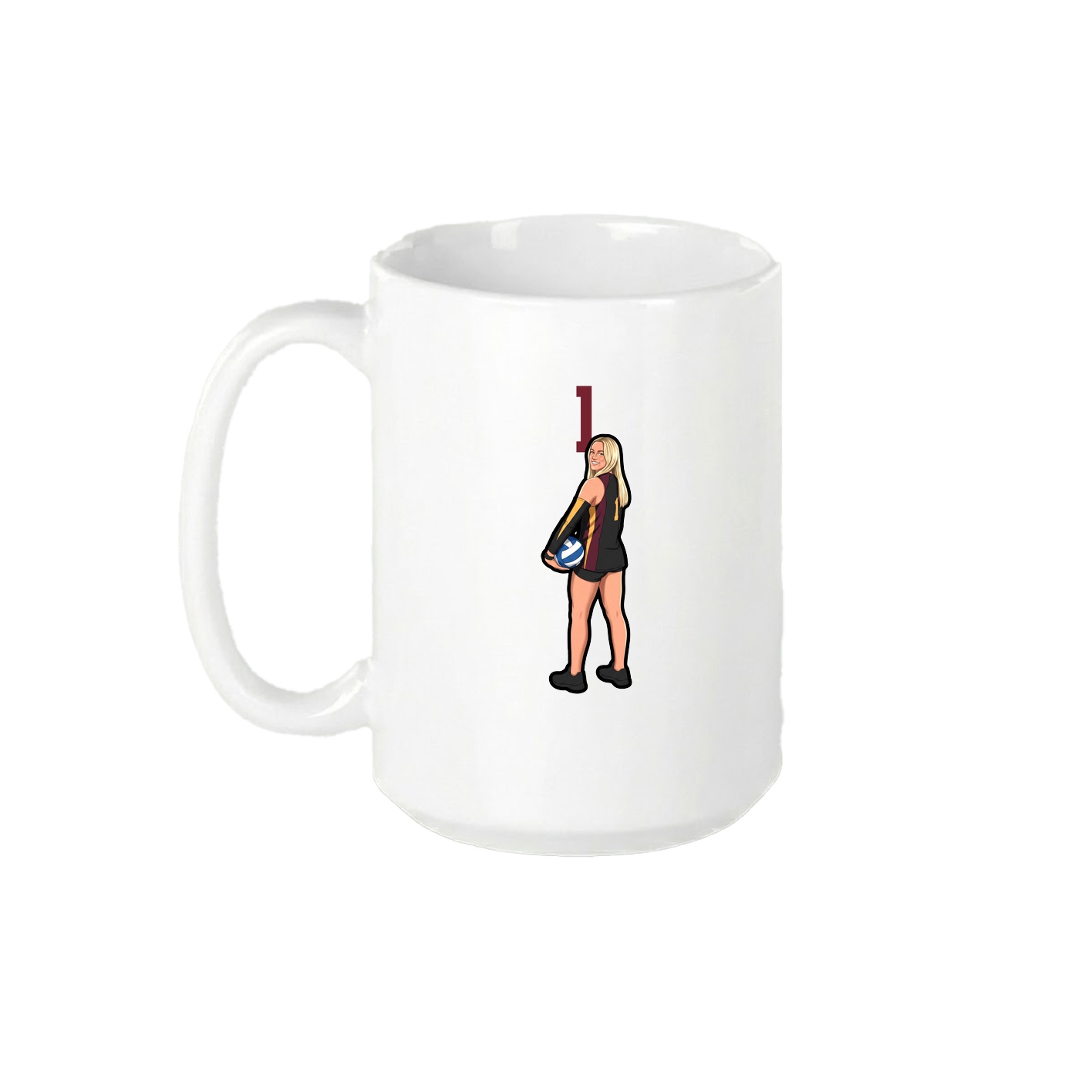 15oz Coffee Mug — Number Top in White