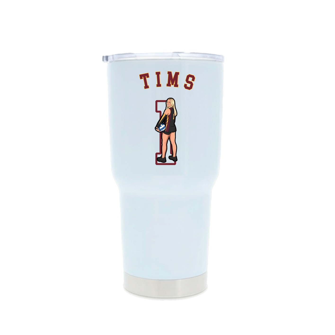 30oz Stainless Steel Tumbler — Shirsey Arch in White