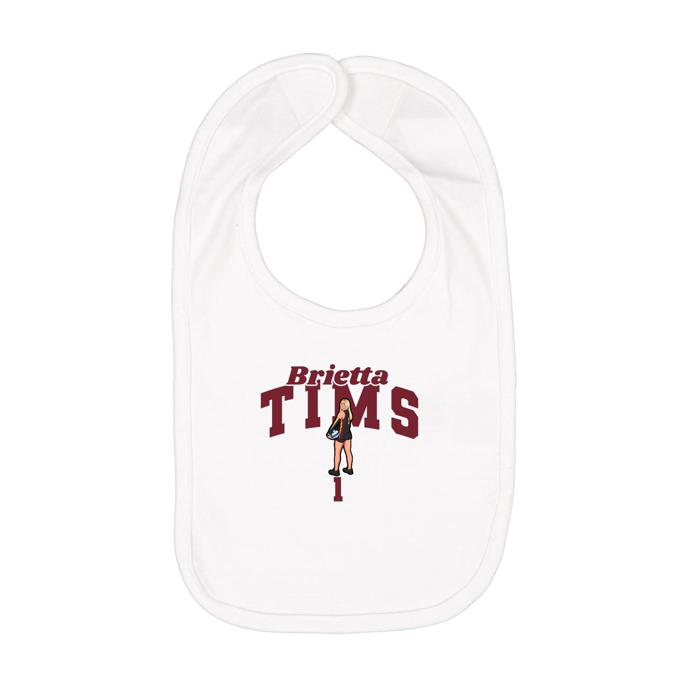 Infant Bib — Signature Arch in White