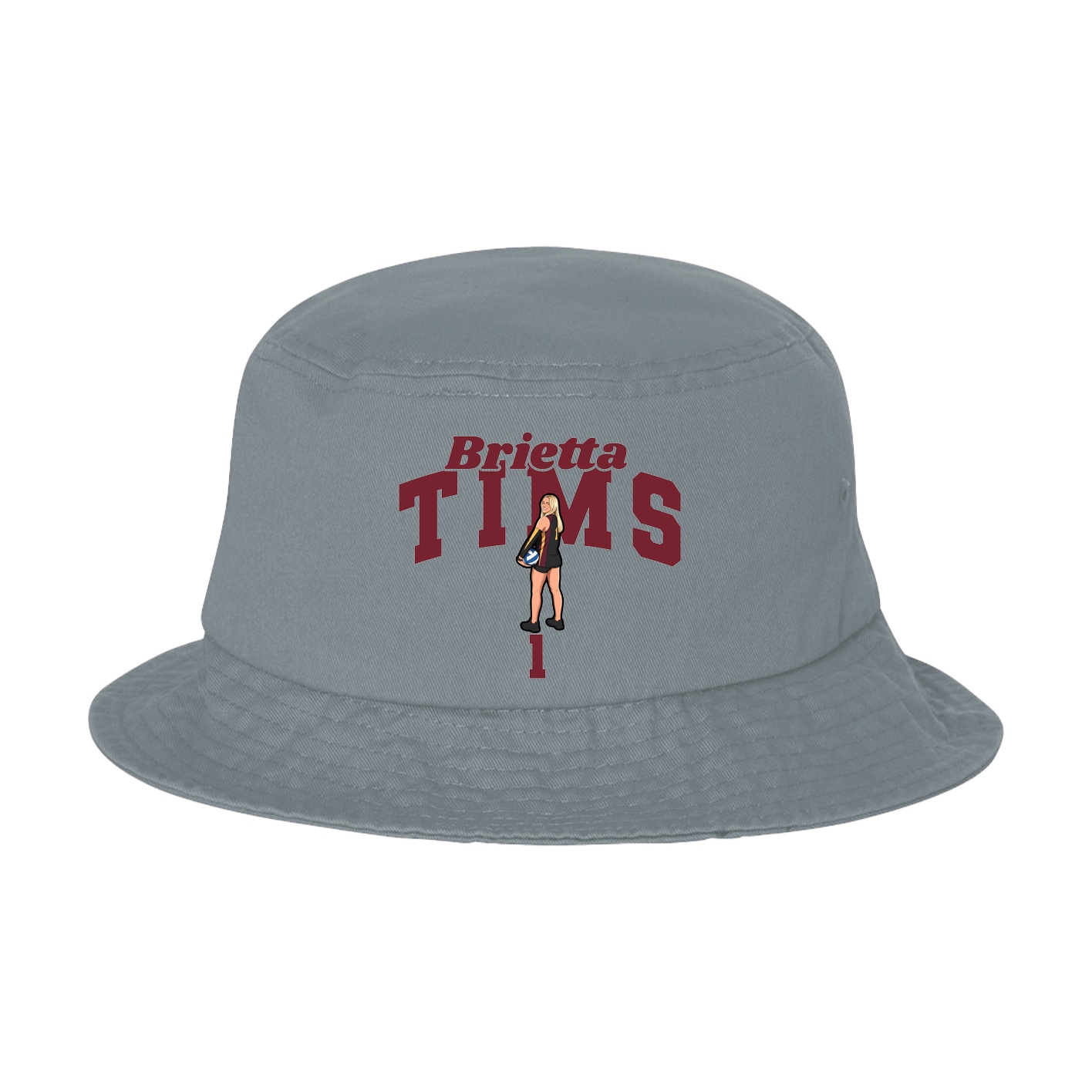 Bucket Cap — Signature Arch in Grey