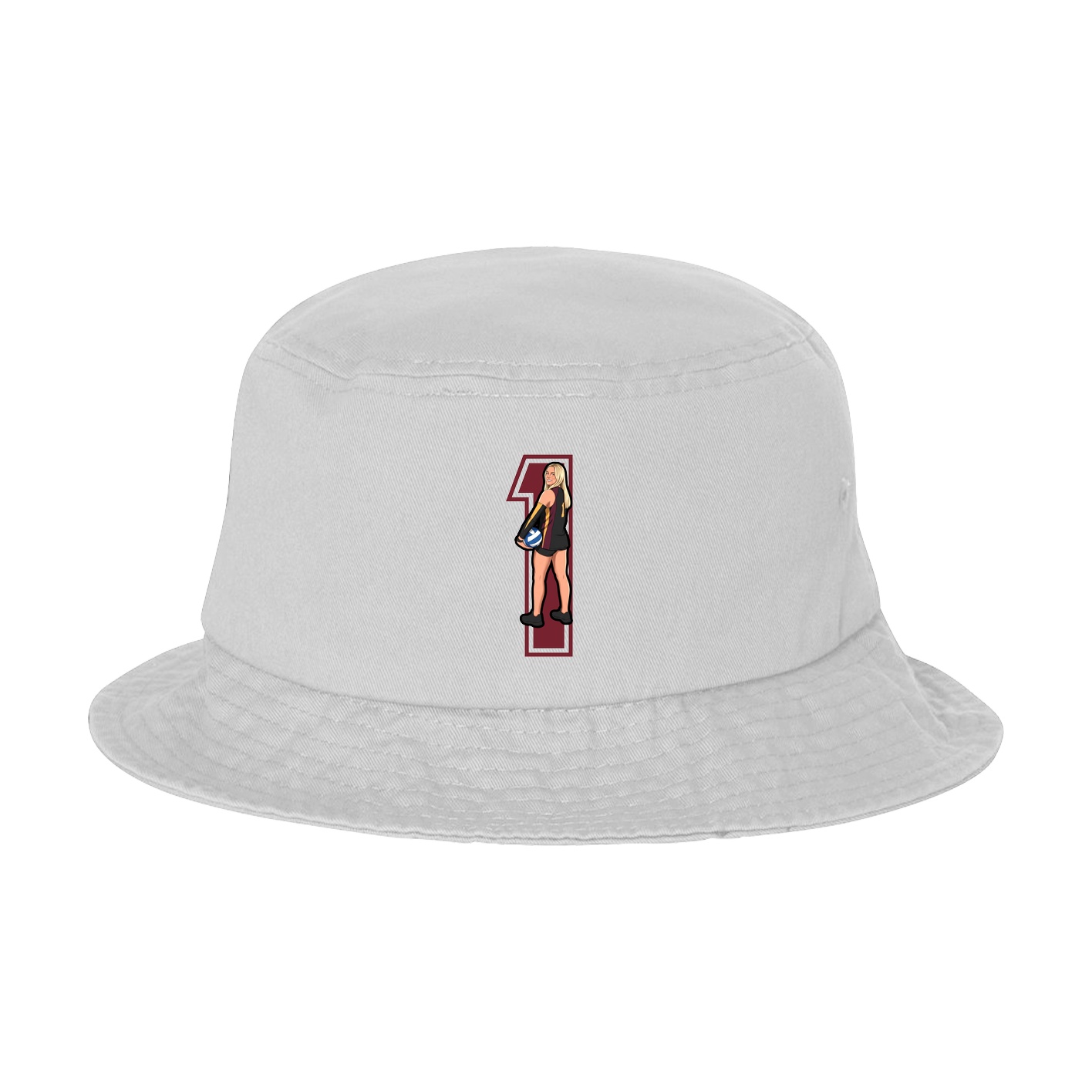 Bucket Cap — Number in White