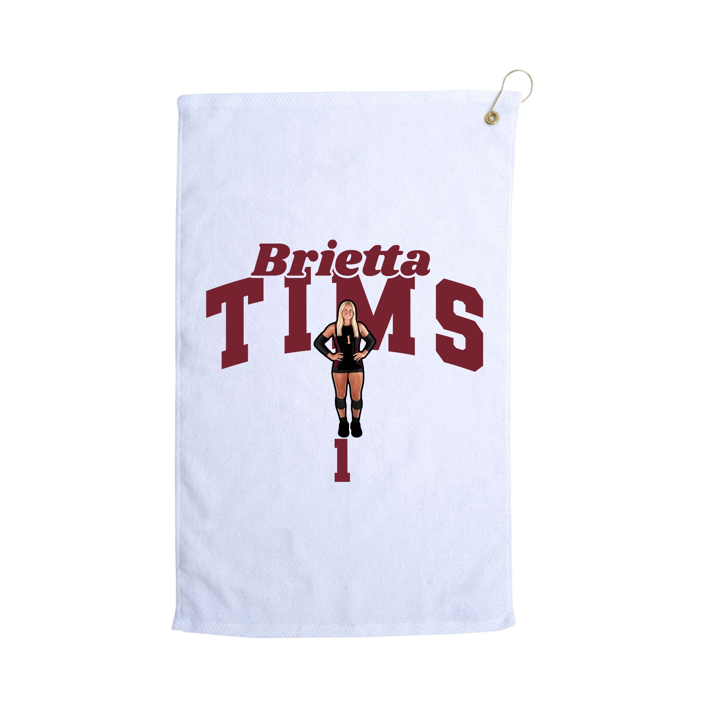 Golf Towel — Signature Arch in White
