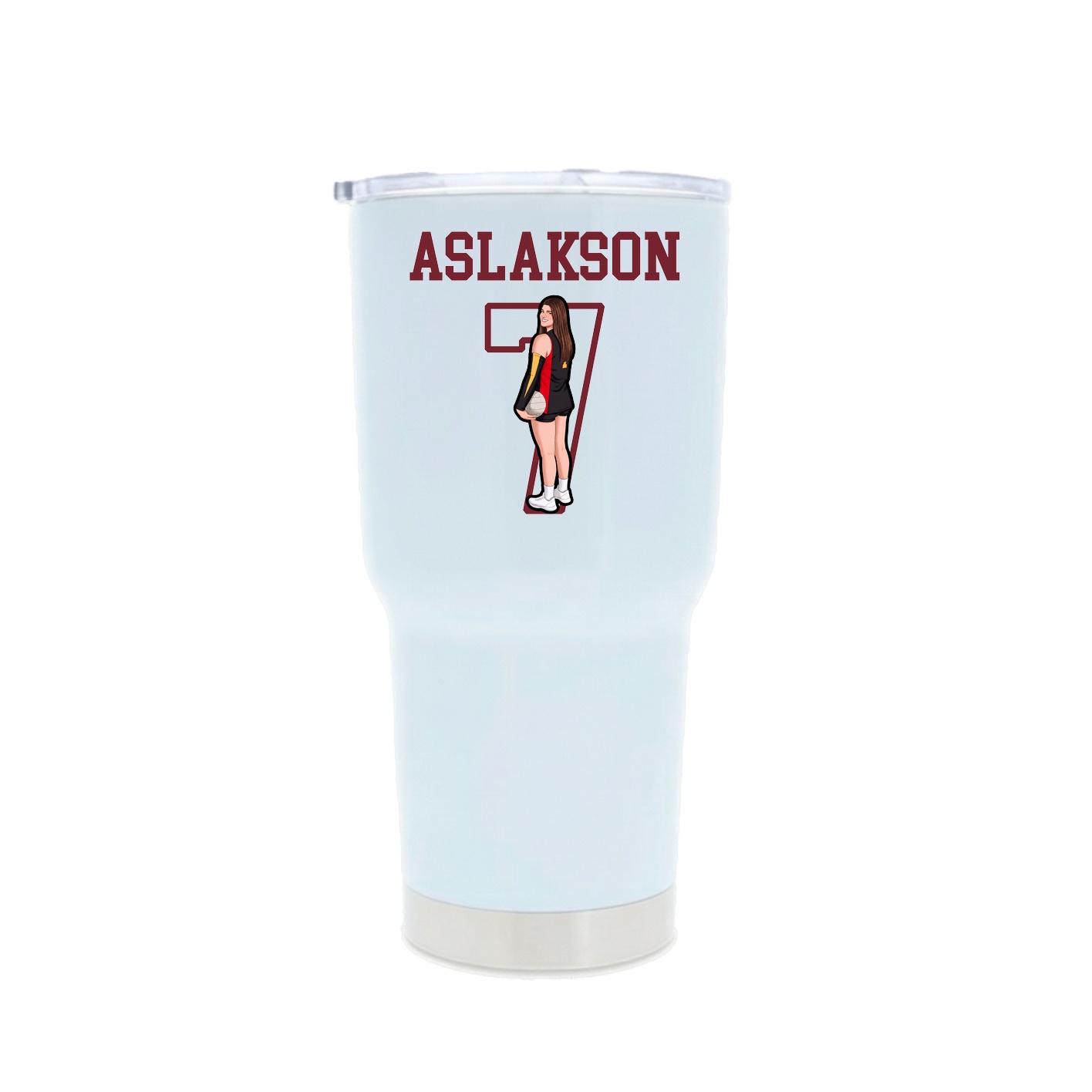 30oz Stainless Steel Tumbler — Shirsey in White