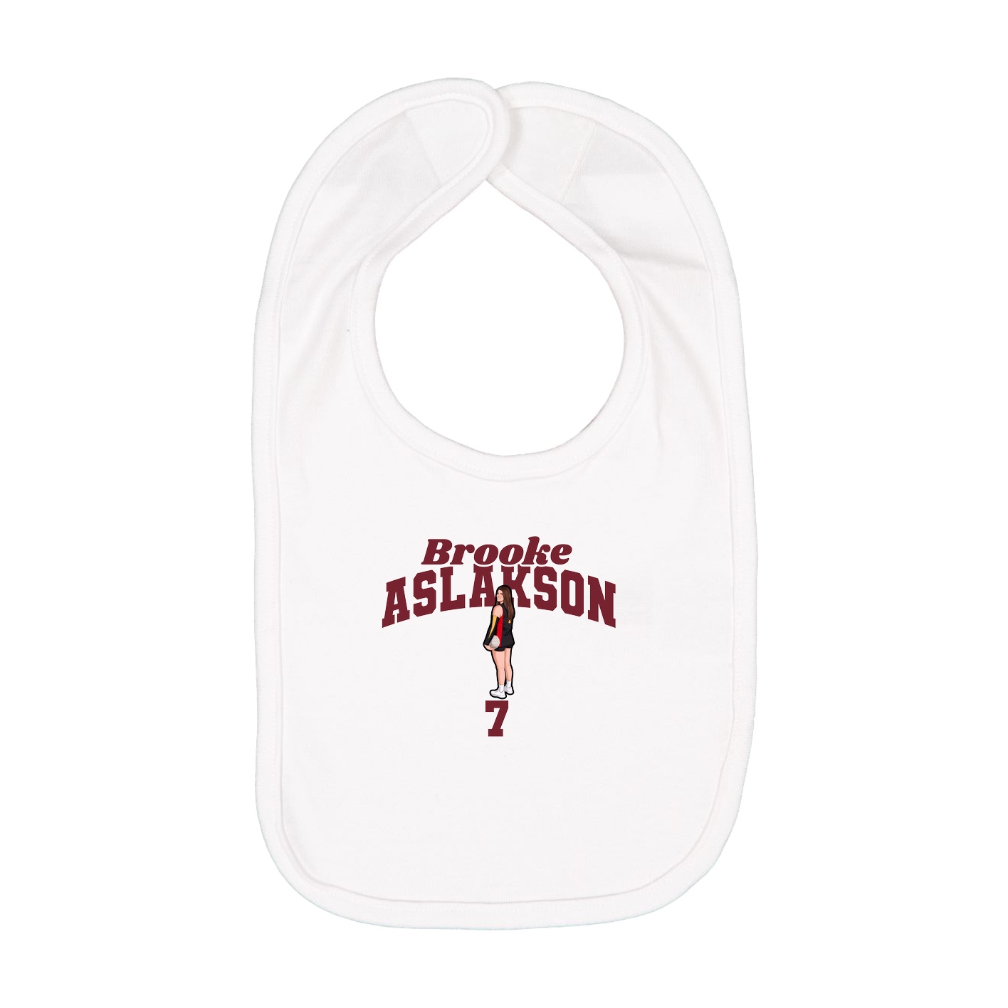 Infant Bib — Signature Arch in White