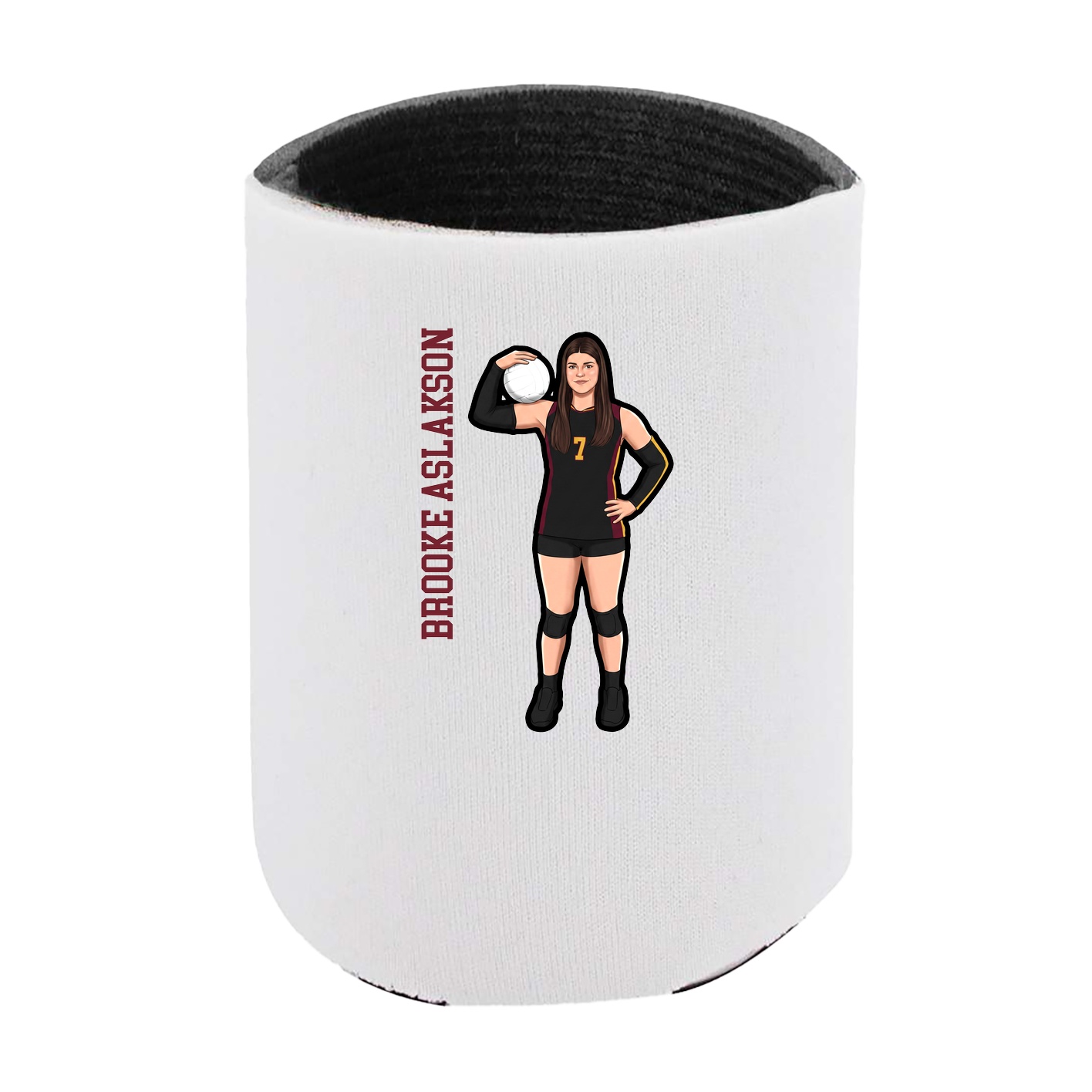 Can Holder — Name Vertical in White
