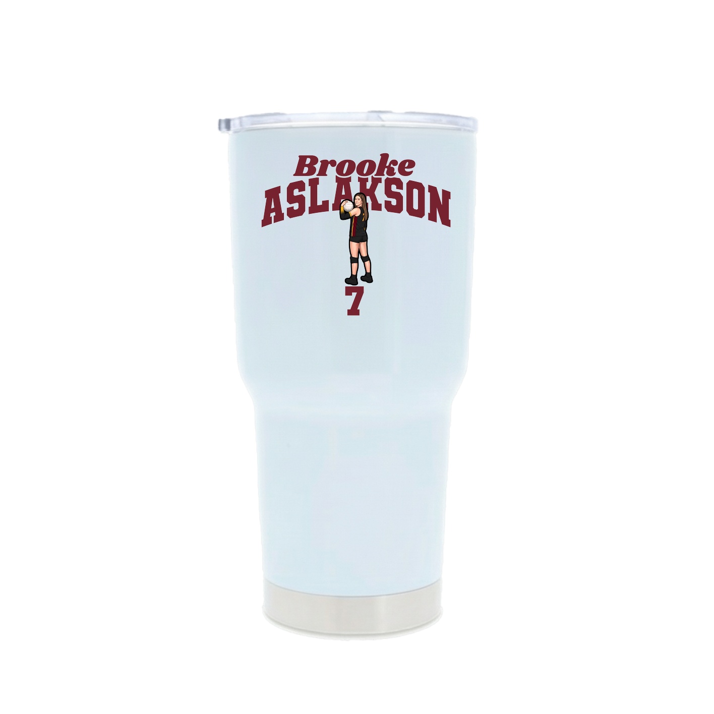 30oz Stainless Steel Tumbler — Signature Arch in White