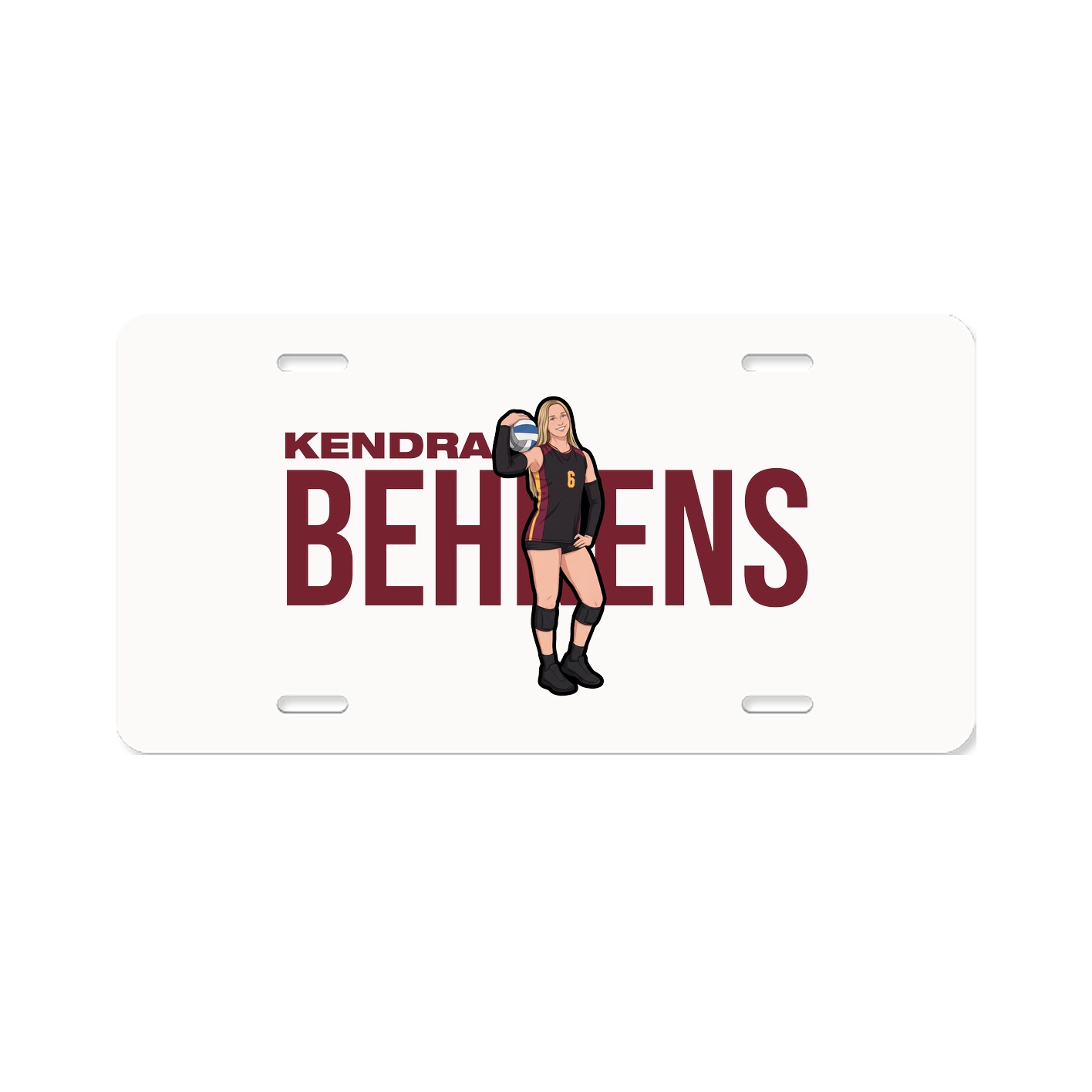 License Plate — Player Name in Classic