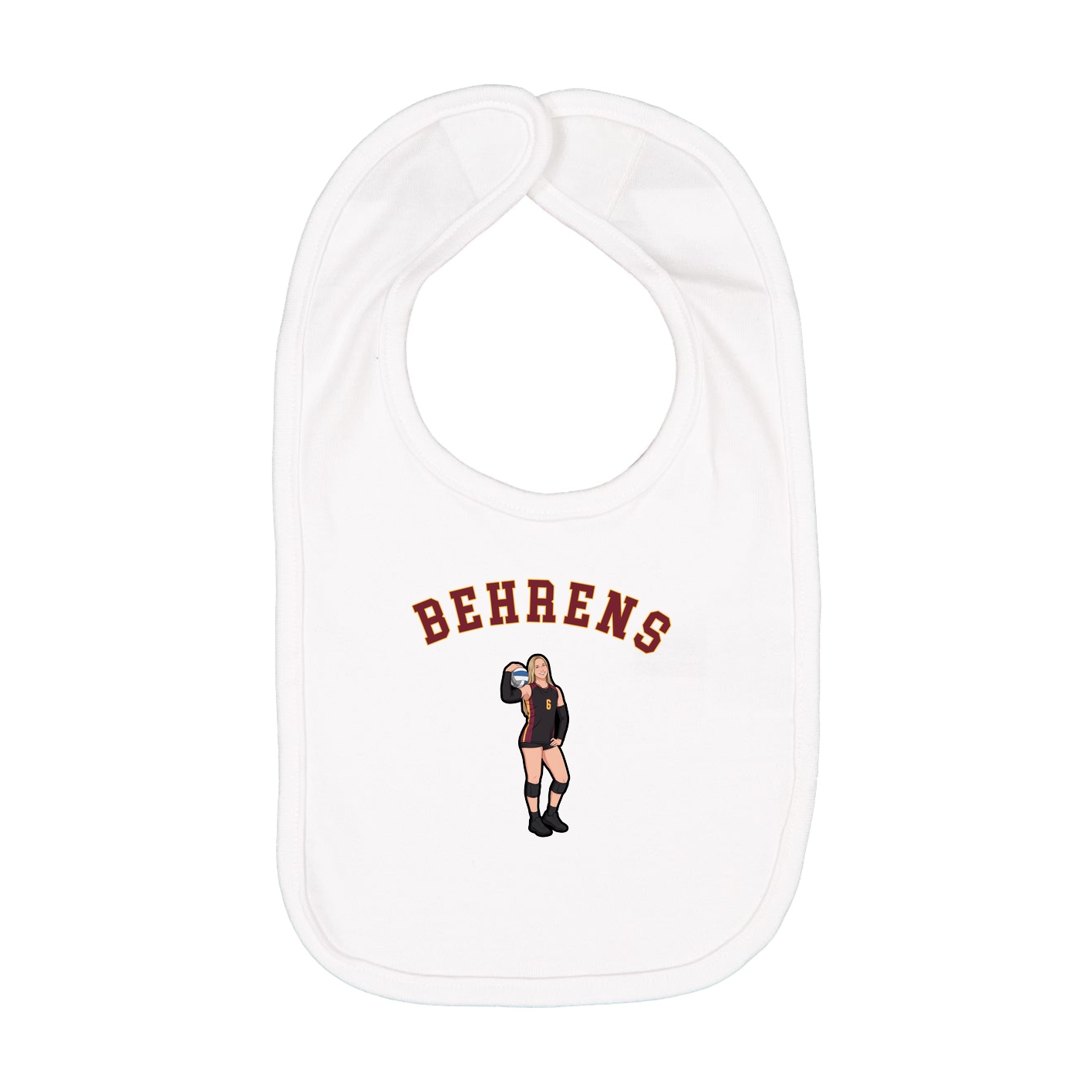 Infant Bib — Shirsey Arch in White
