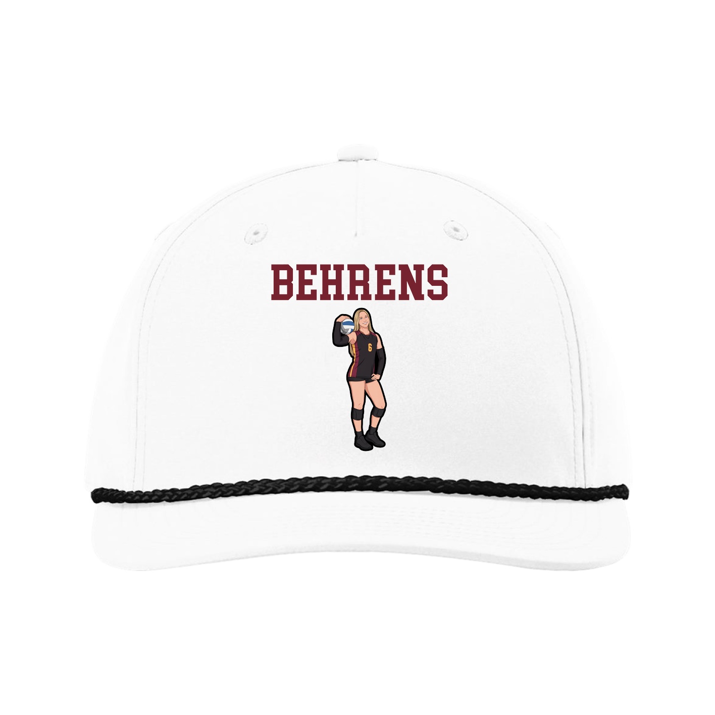 Five-Panel Classic Rope Cap — Shirsey in White