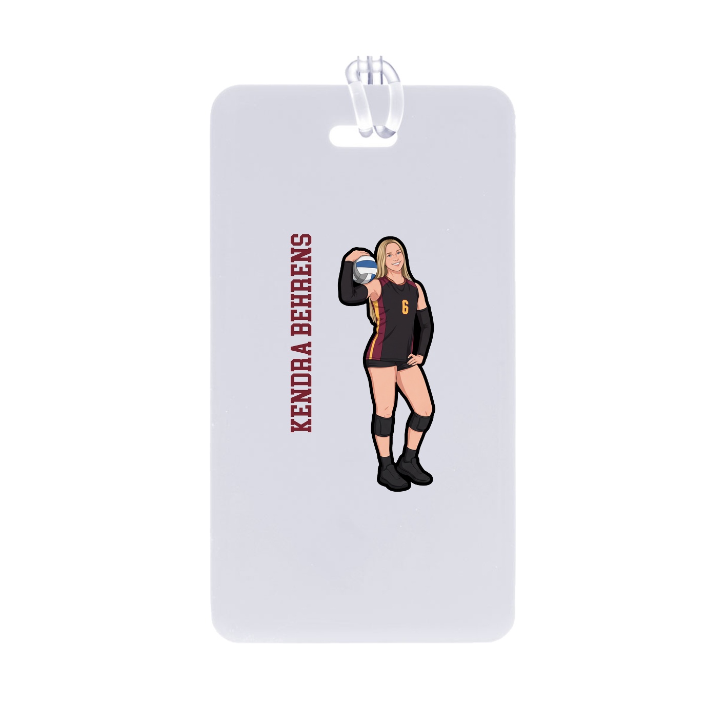 Bag Tag — Name Vertical in Classic
