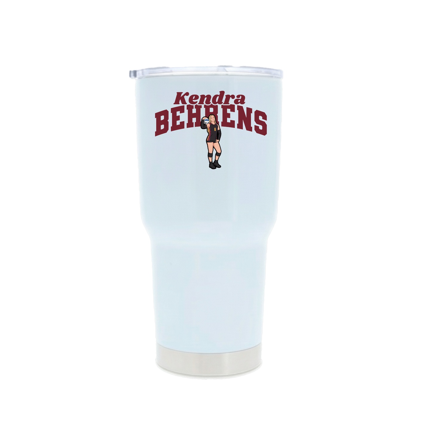 30oz Stainless Steel Tumbler — Signature Arch in White