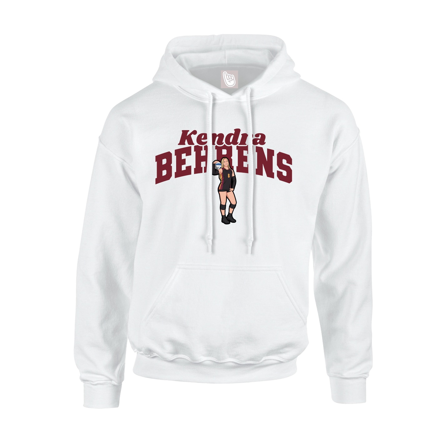 Youth Hoodie — Signature Arch in White