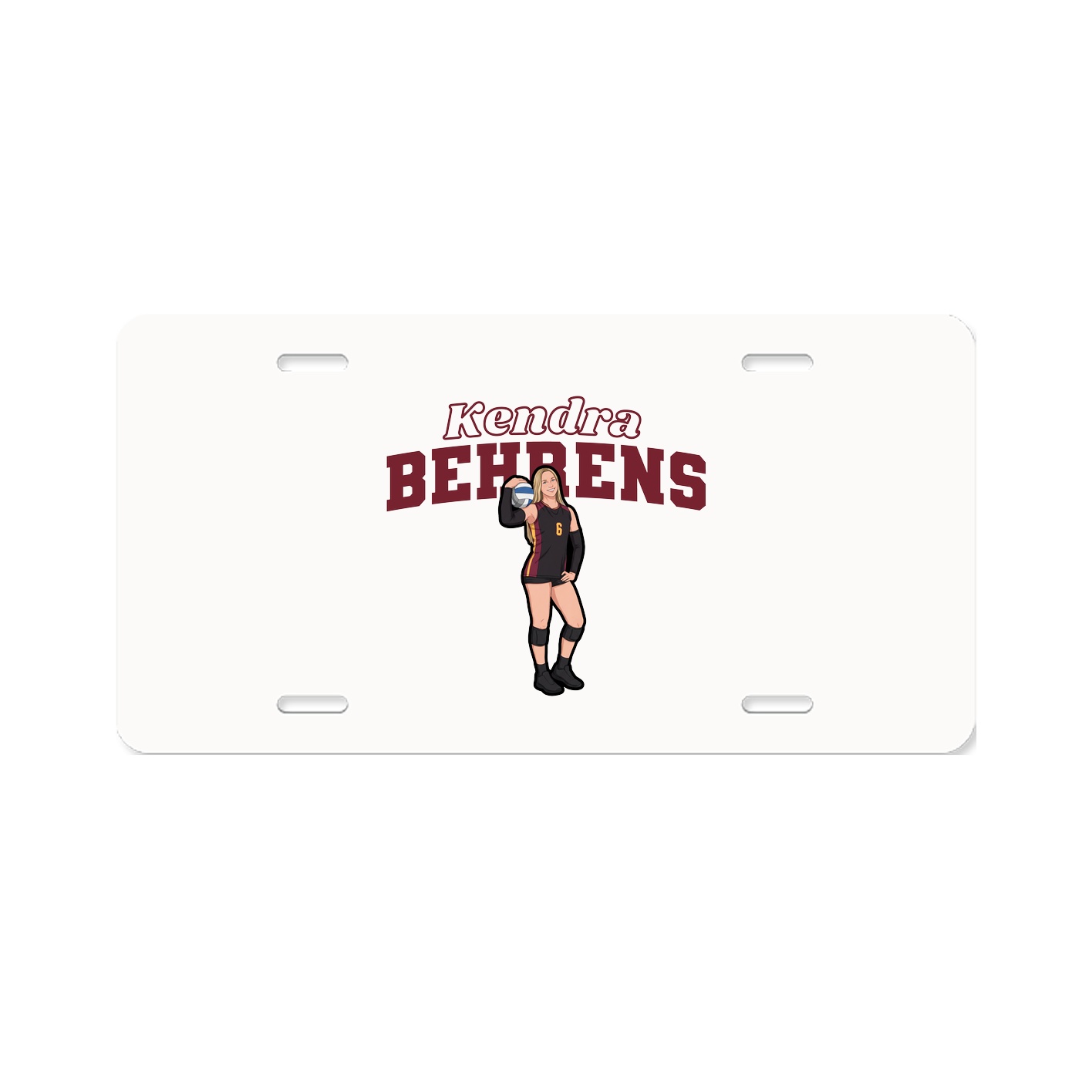 License Plate — Name Arch in Classic
