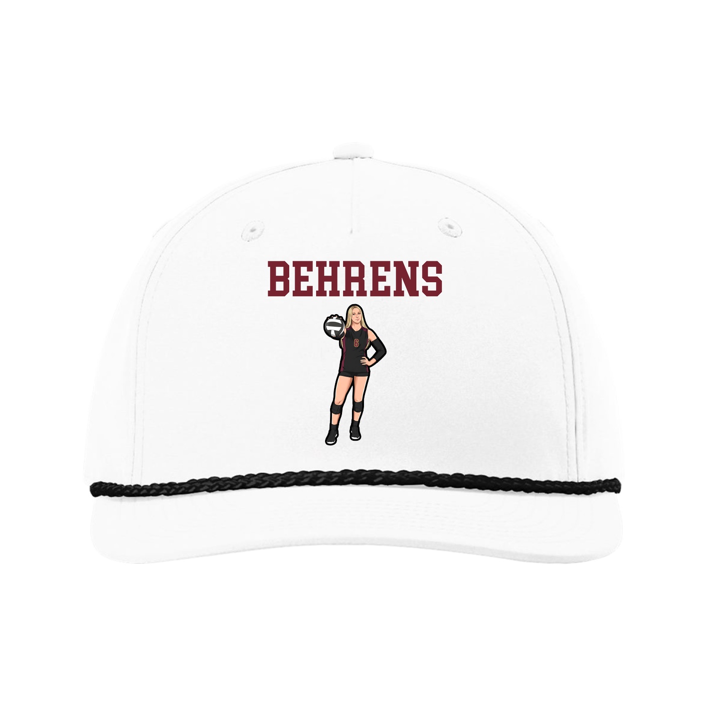 Five-Panel Classic Rope Cap — Shirsey in White