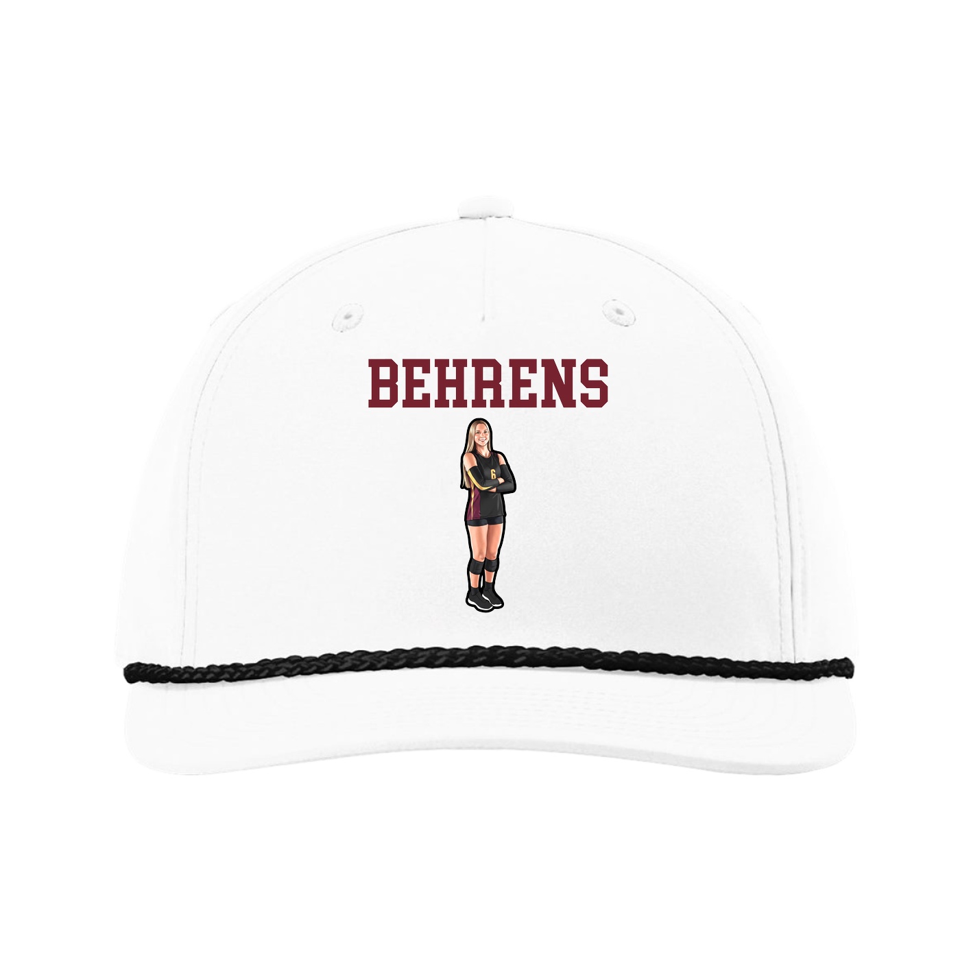 Five-Panel Classic Rope Cap — Shirsey in White