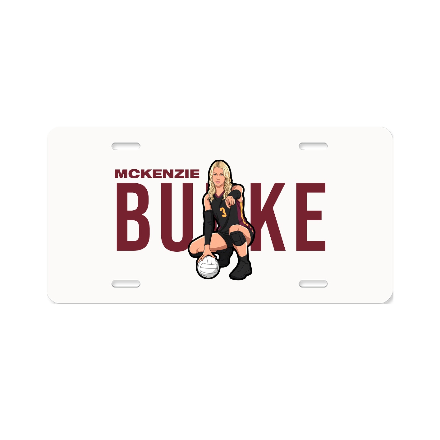 License Plate — Player Name in Classic