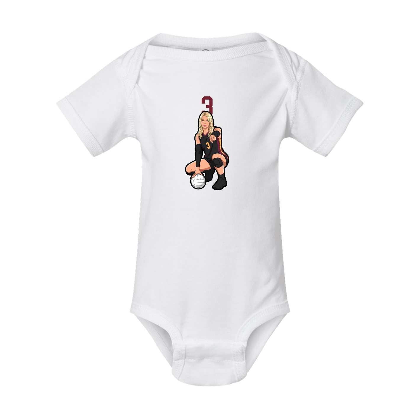 Baby Onesie — Number Top in White