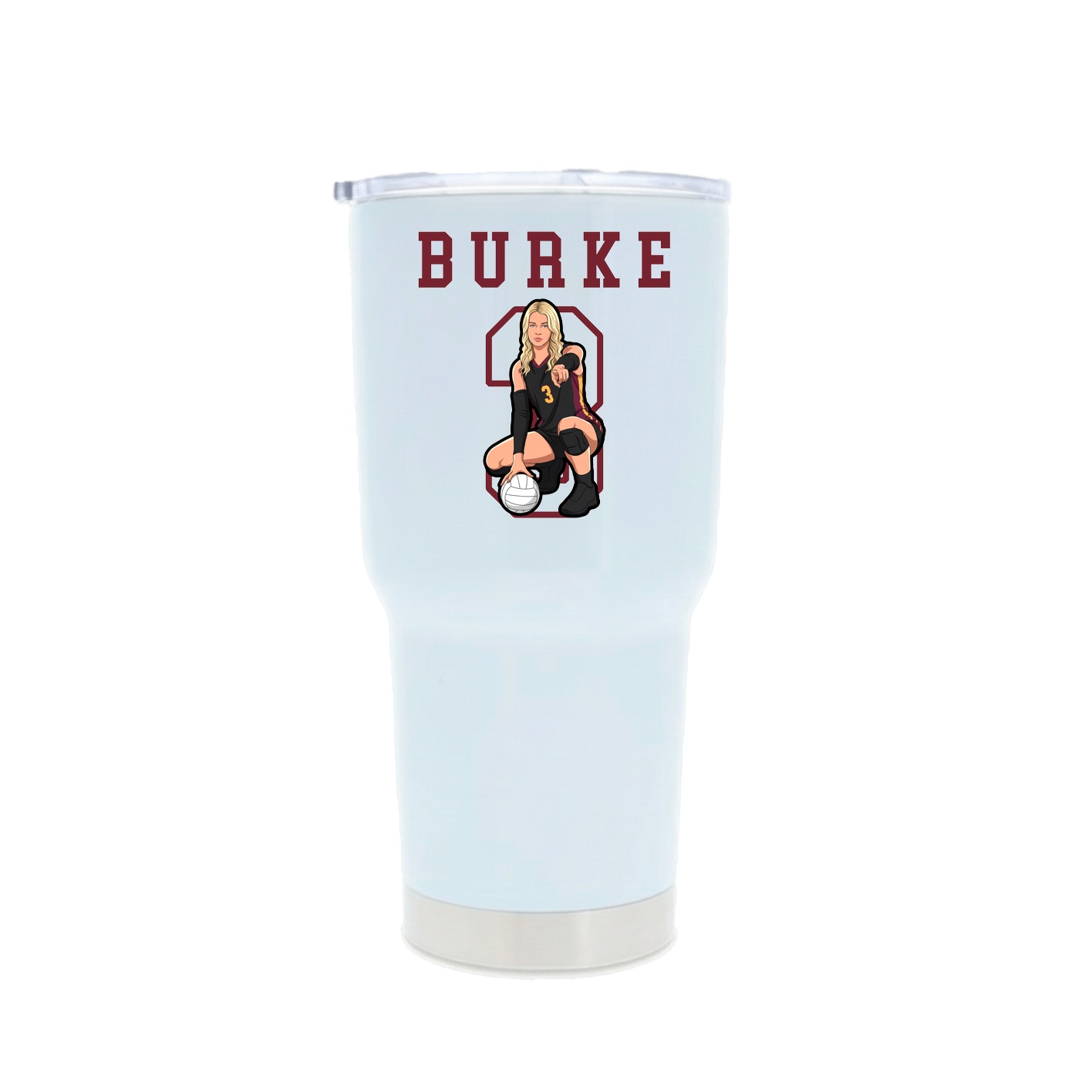 30oz Stainless Steel Tumbler — Shirsey in White