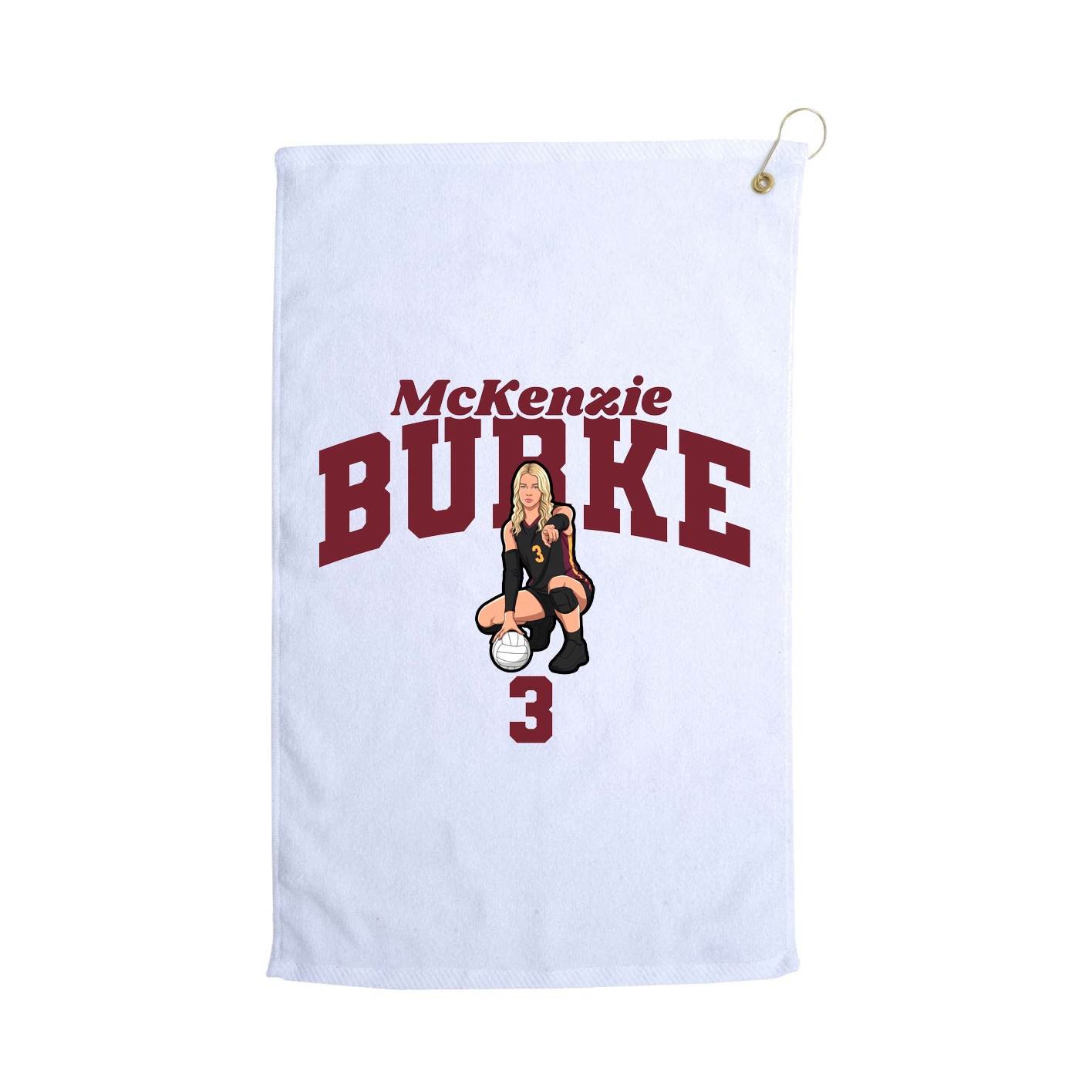 Golf Towel — Signature Arch in White