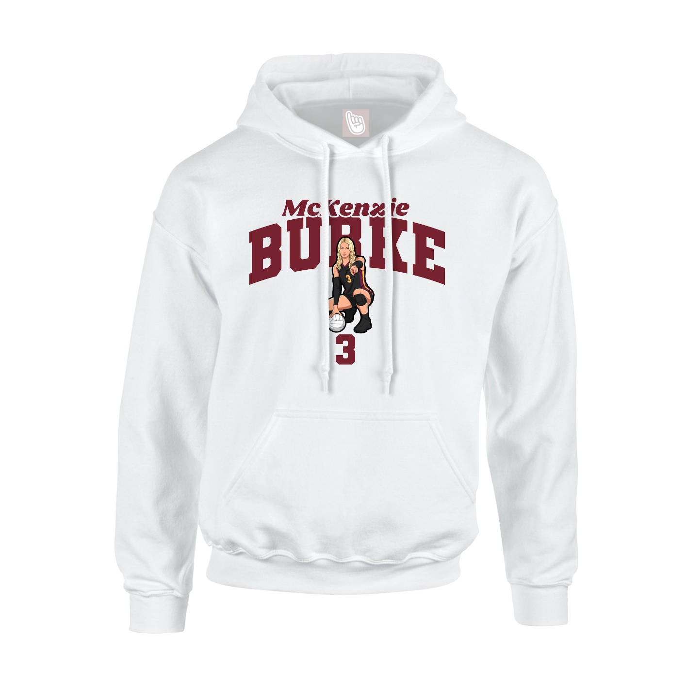 Hoodie — Signature Arch in White