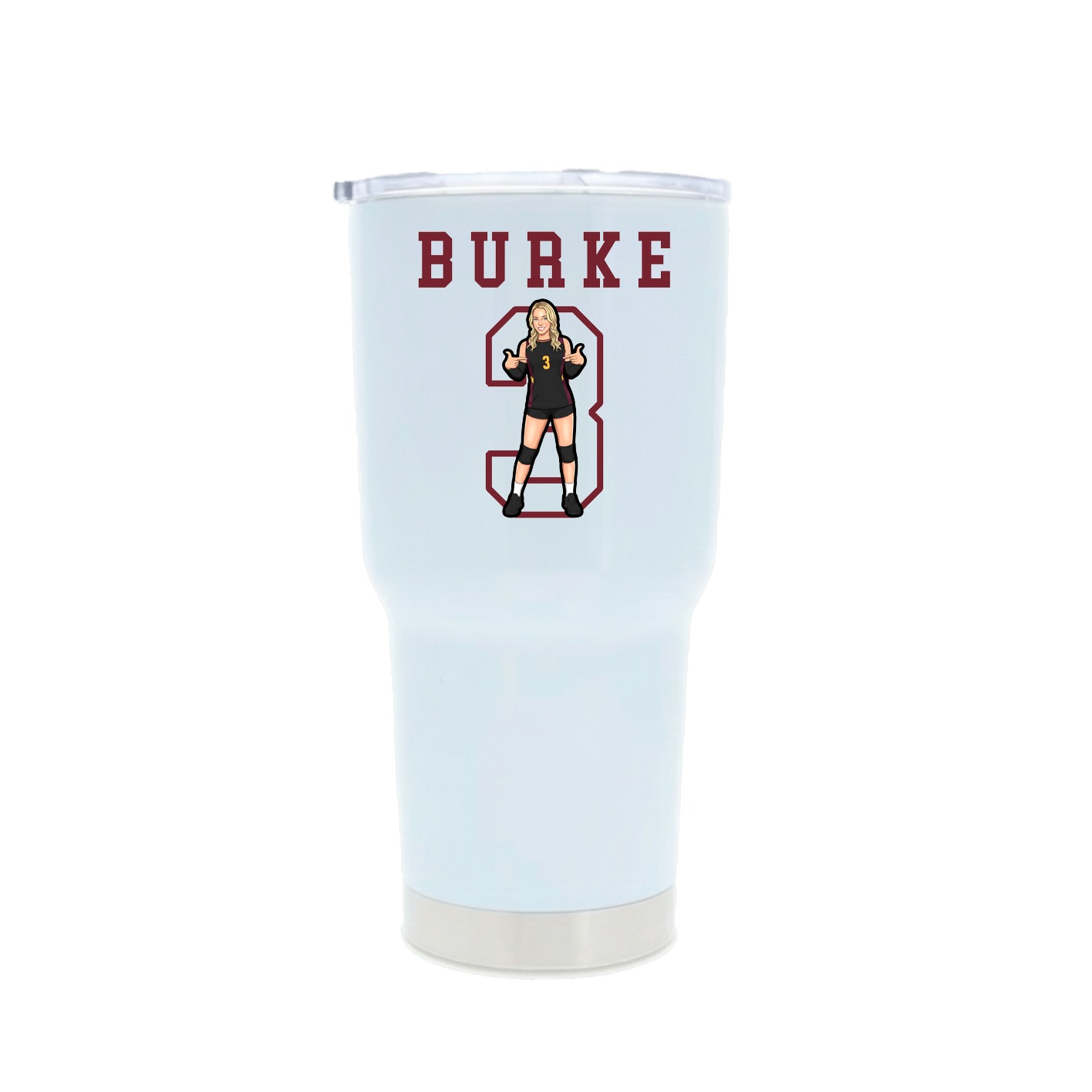 30oz Stainless Steel Tumbler — Shirsey in White