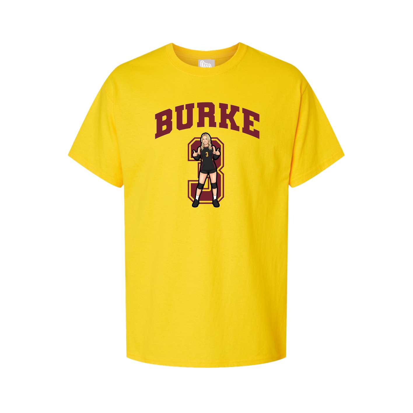 Youth Tee — Number in Gold