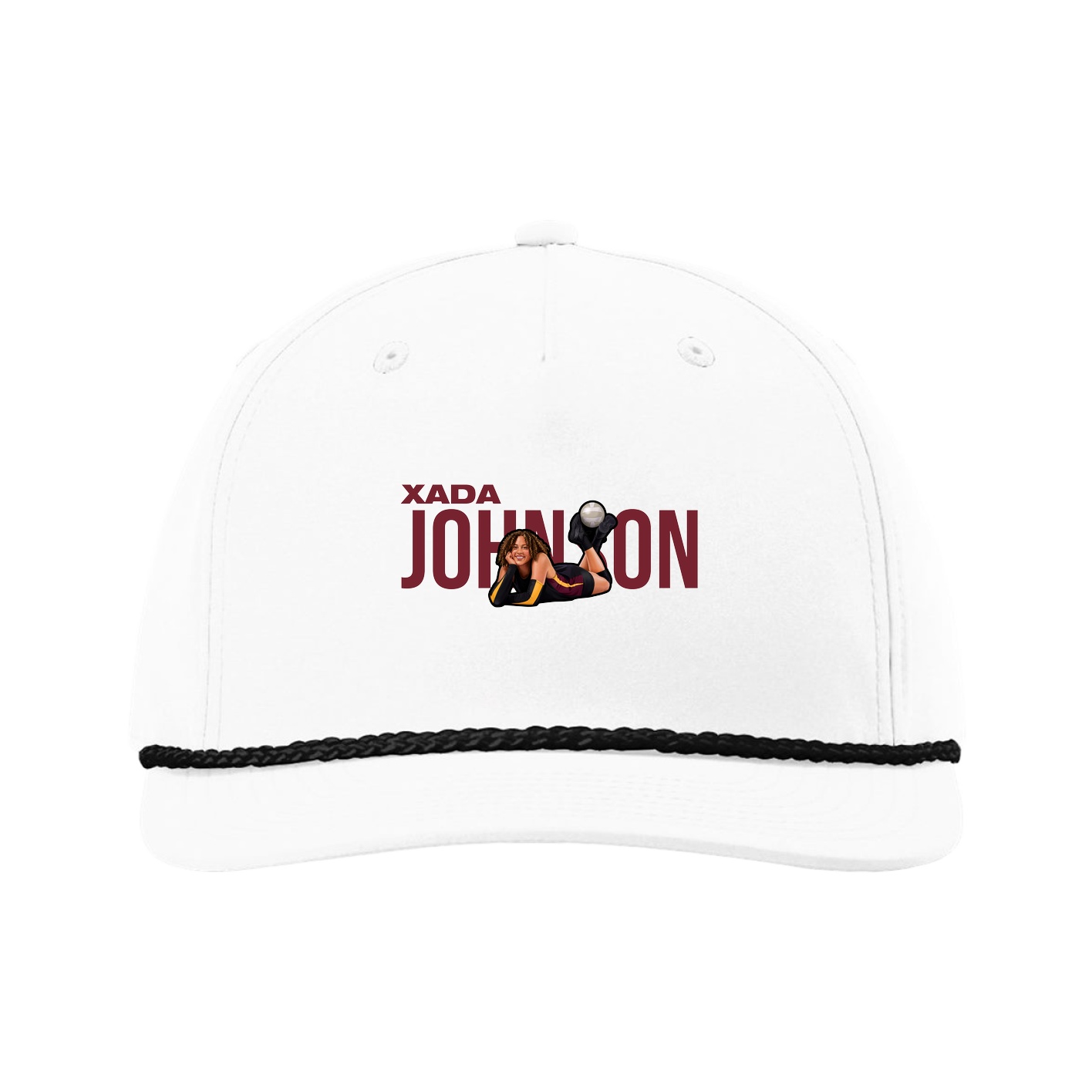 Five-Panel Classic Rope Cap — Player Name in White