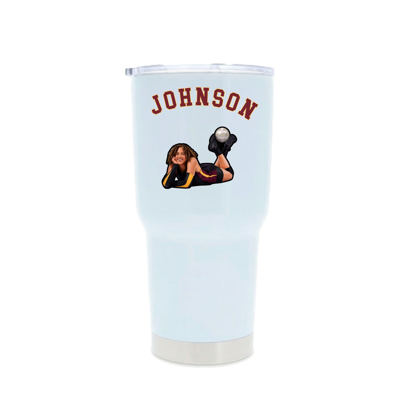 30oz Stainless Steel Tumbler — Shirsey Arch in White