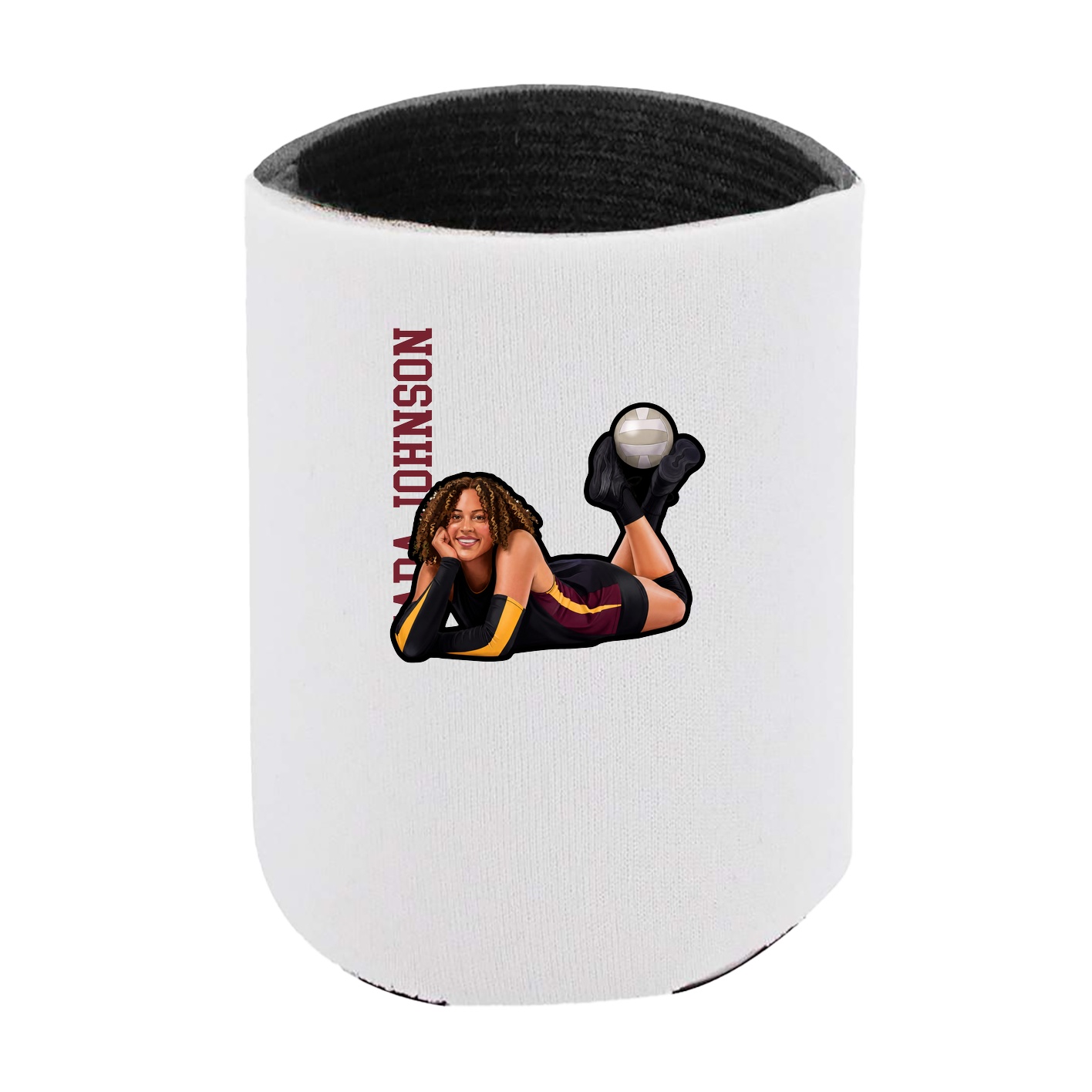 Can Holder — Name Vertical in White