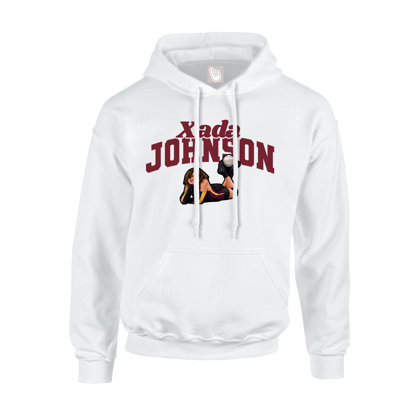 Youth Hoodie — Signature Arch in White