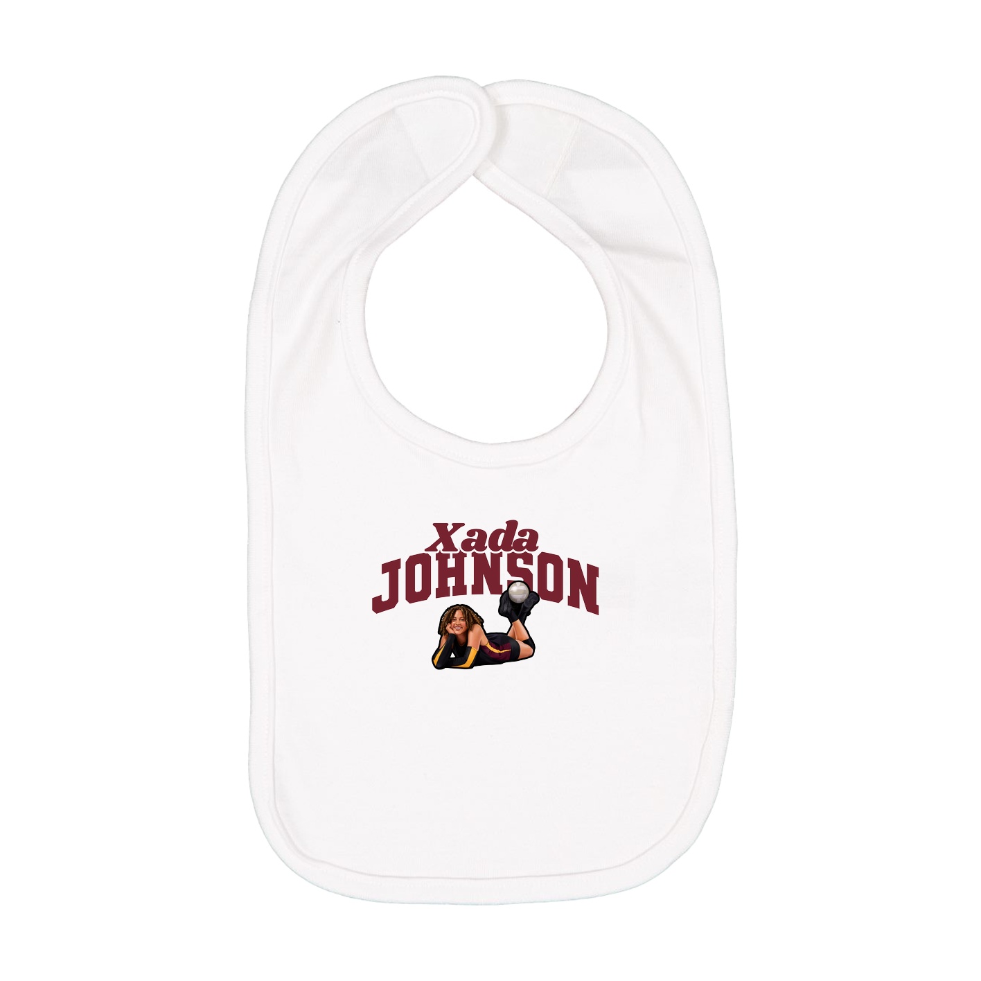 Infant Bib — Signature Arch in White