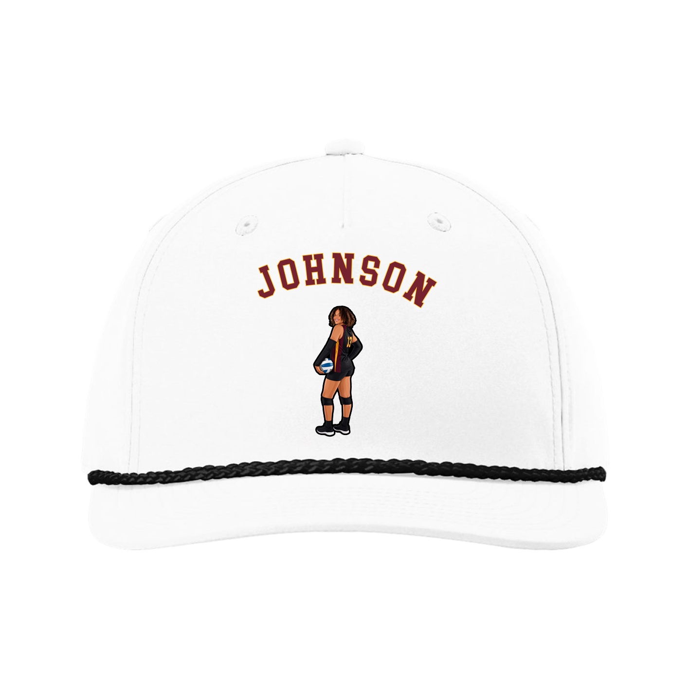 Five-Panel Classic Rope Cap — Shirsey Arch in White