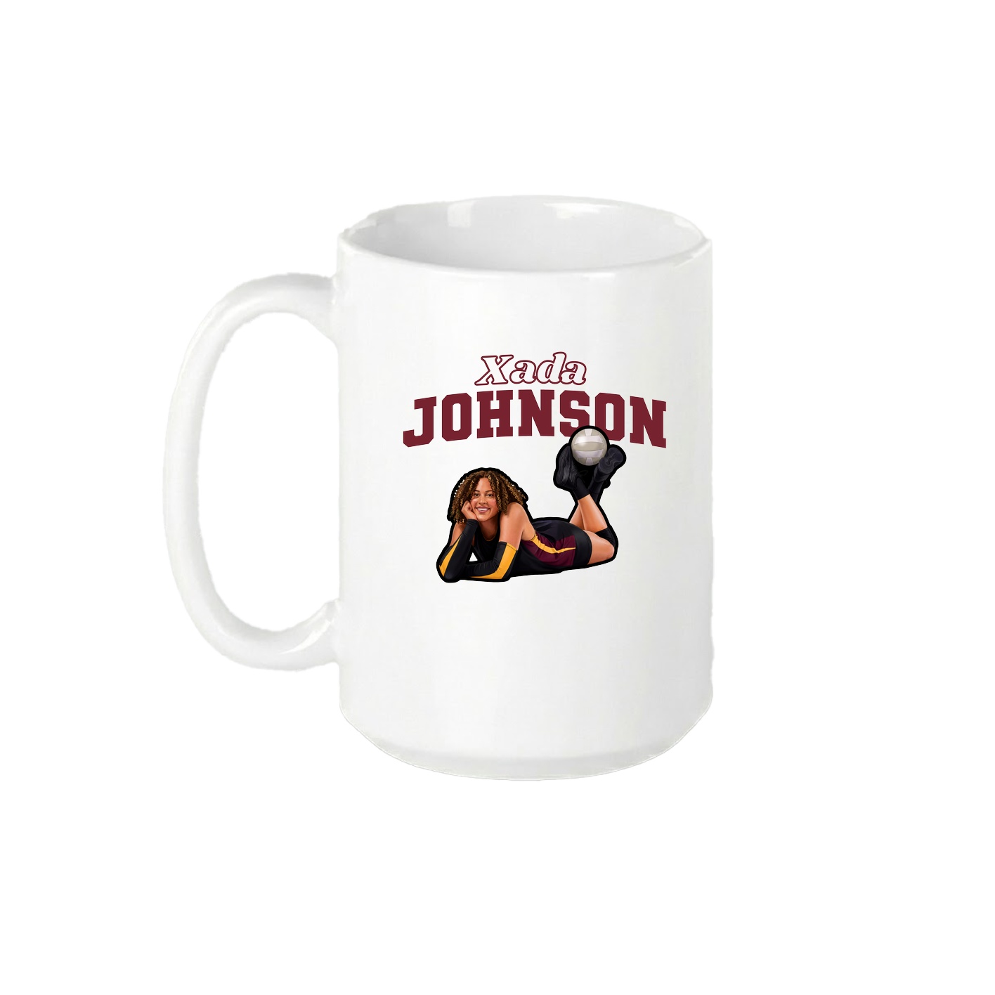 15oz Coffee Mug — Name Arch in White