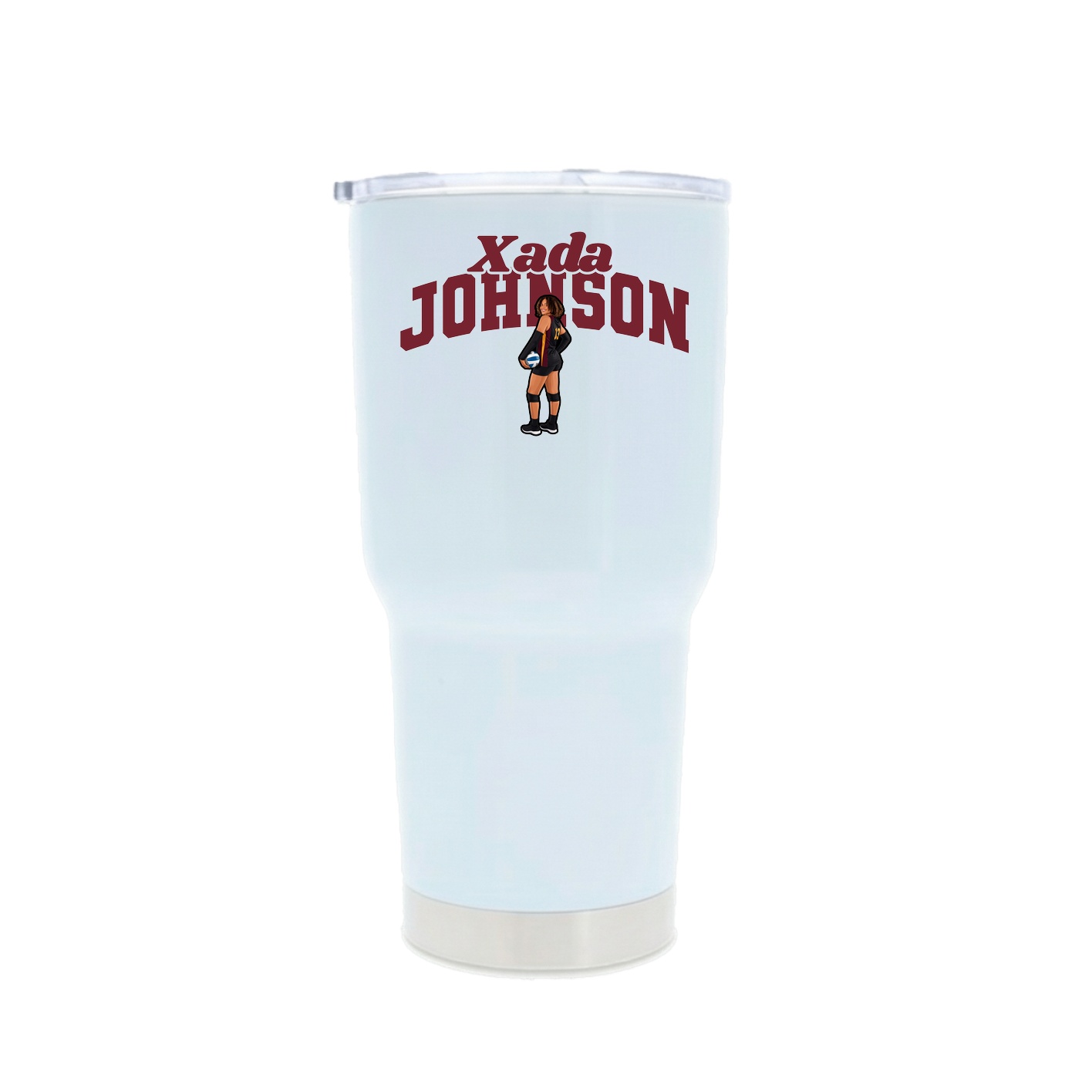 30oz Stainless Steel Tumbler — Signature Arch in White