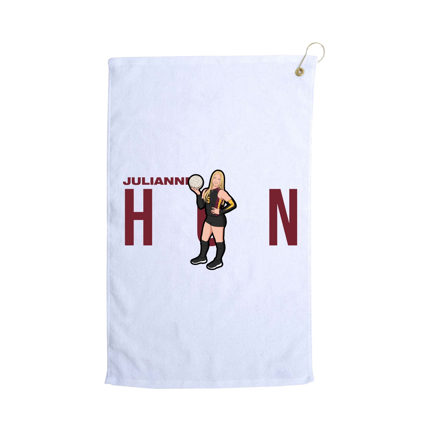 Golf Towel — Player Name in White
