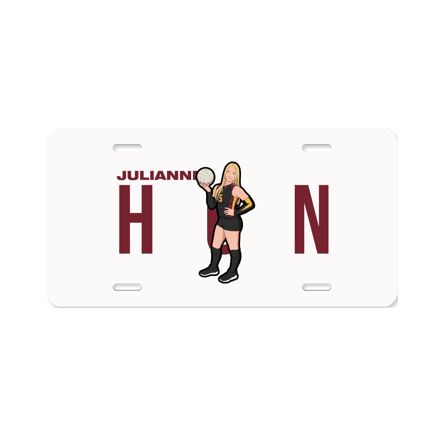 License Plate — Player Name in Classic