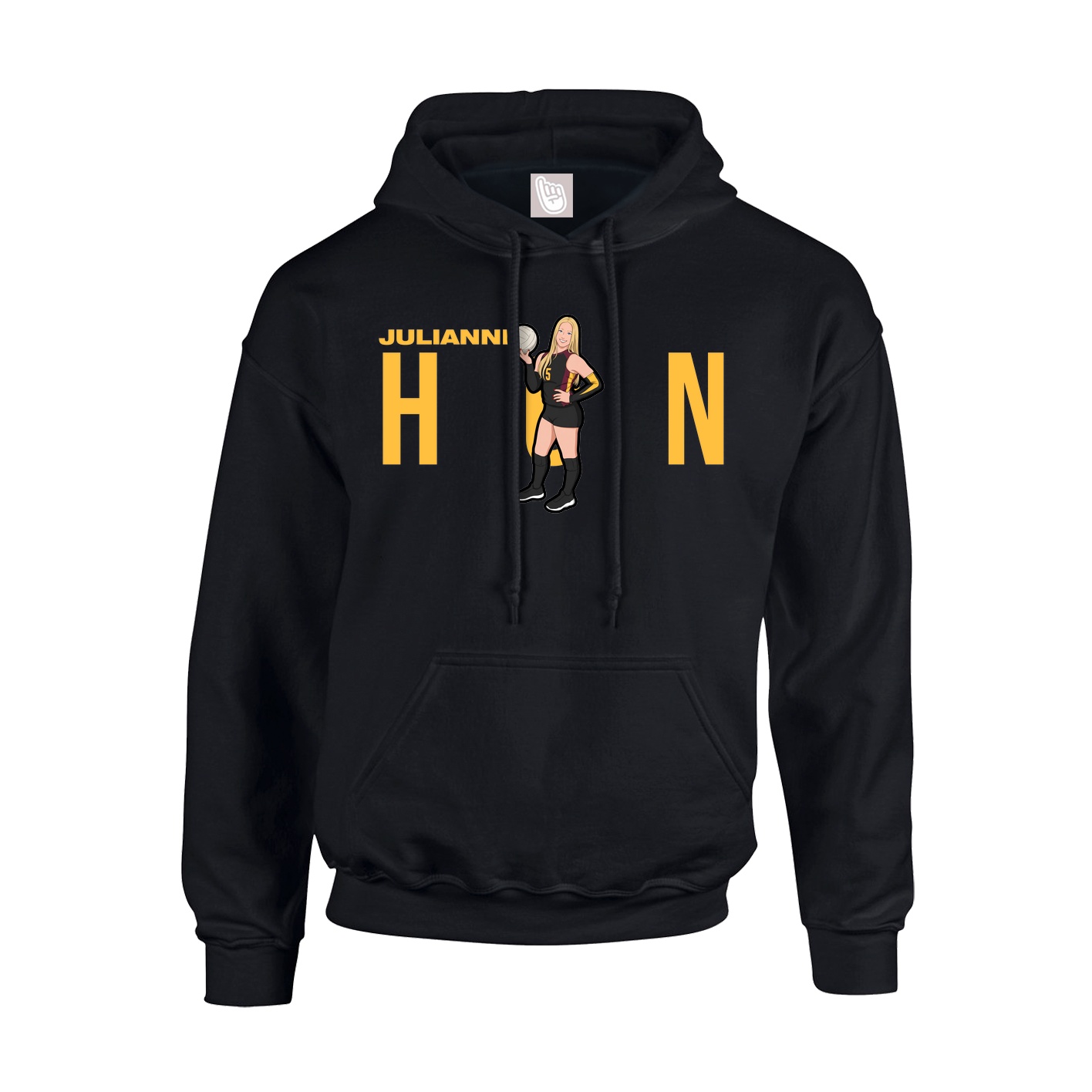 Youth Hoodie — Player Name in Black