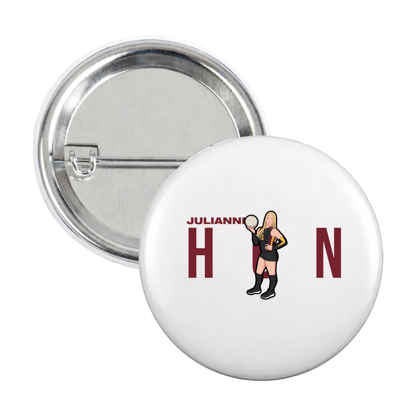 Game Day Button — Player Name in White