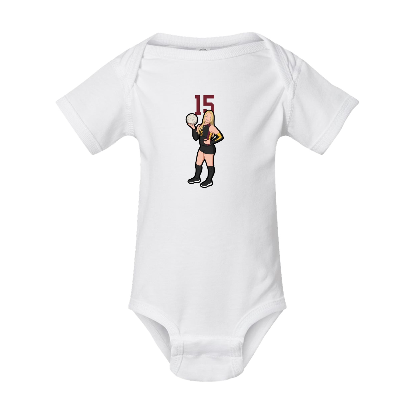 Baby Onesie — Number Top in White